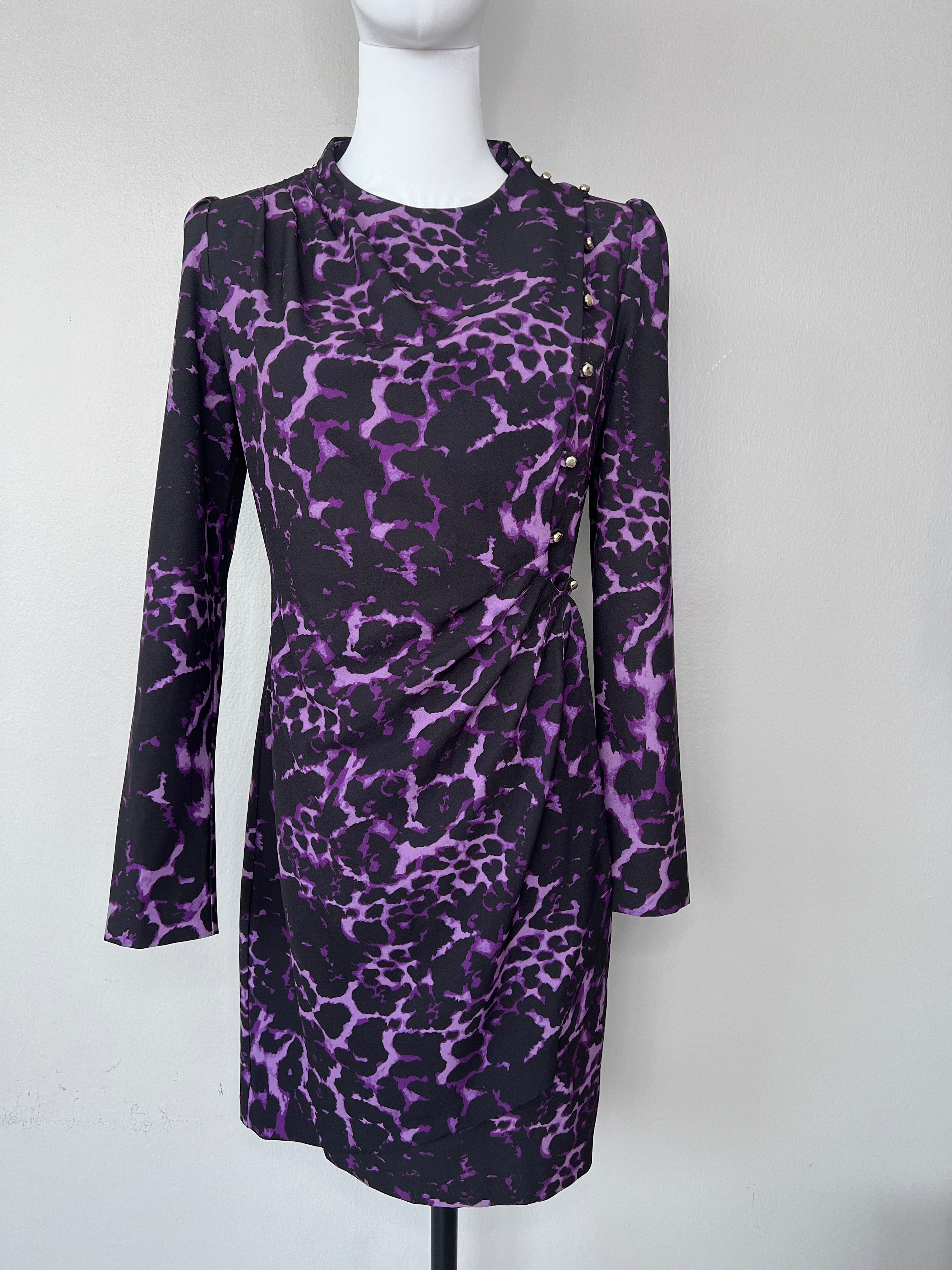 leopard purple dress