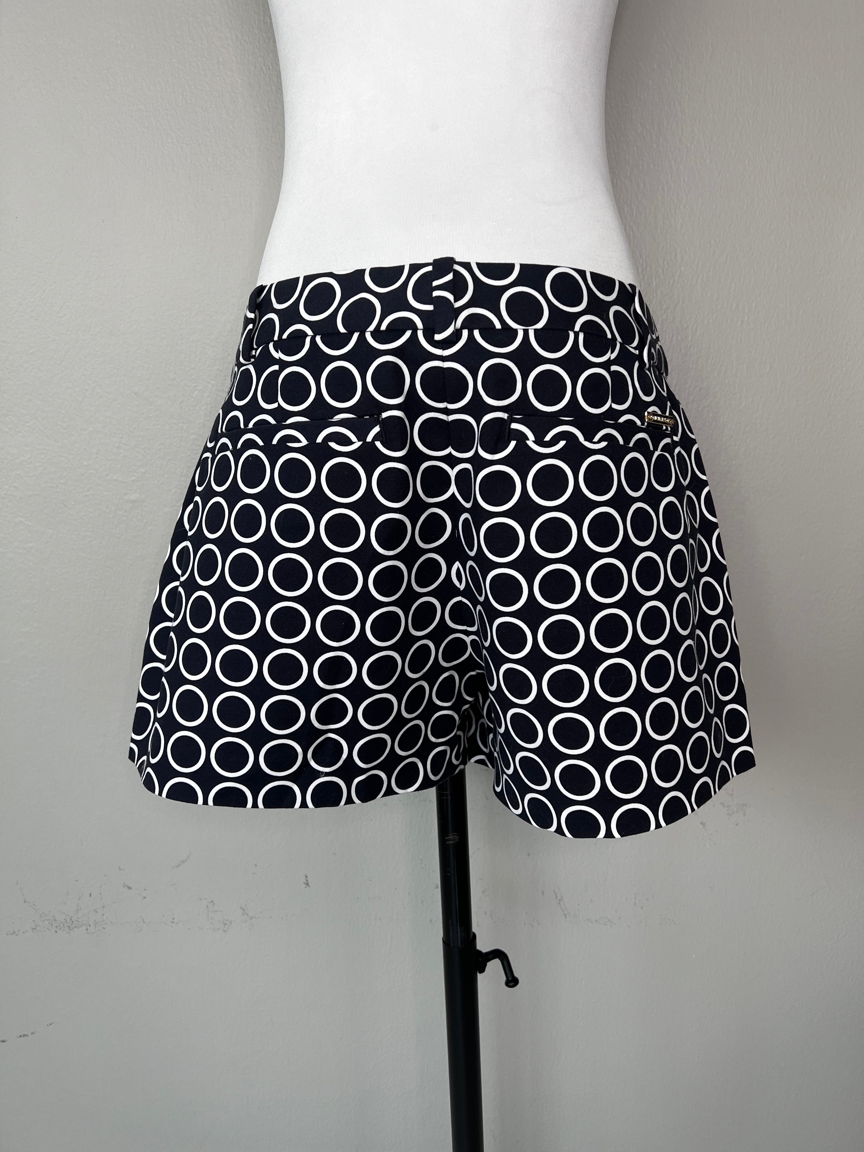 Black & white hollow polka dots mini shorts - MICHAEL KORS