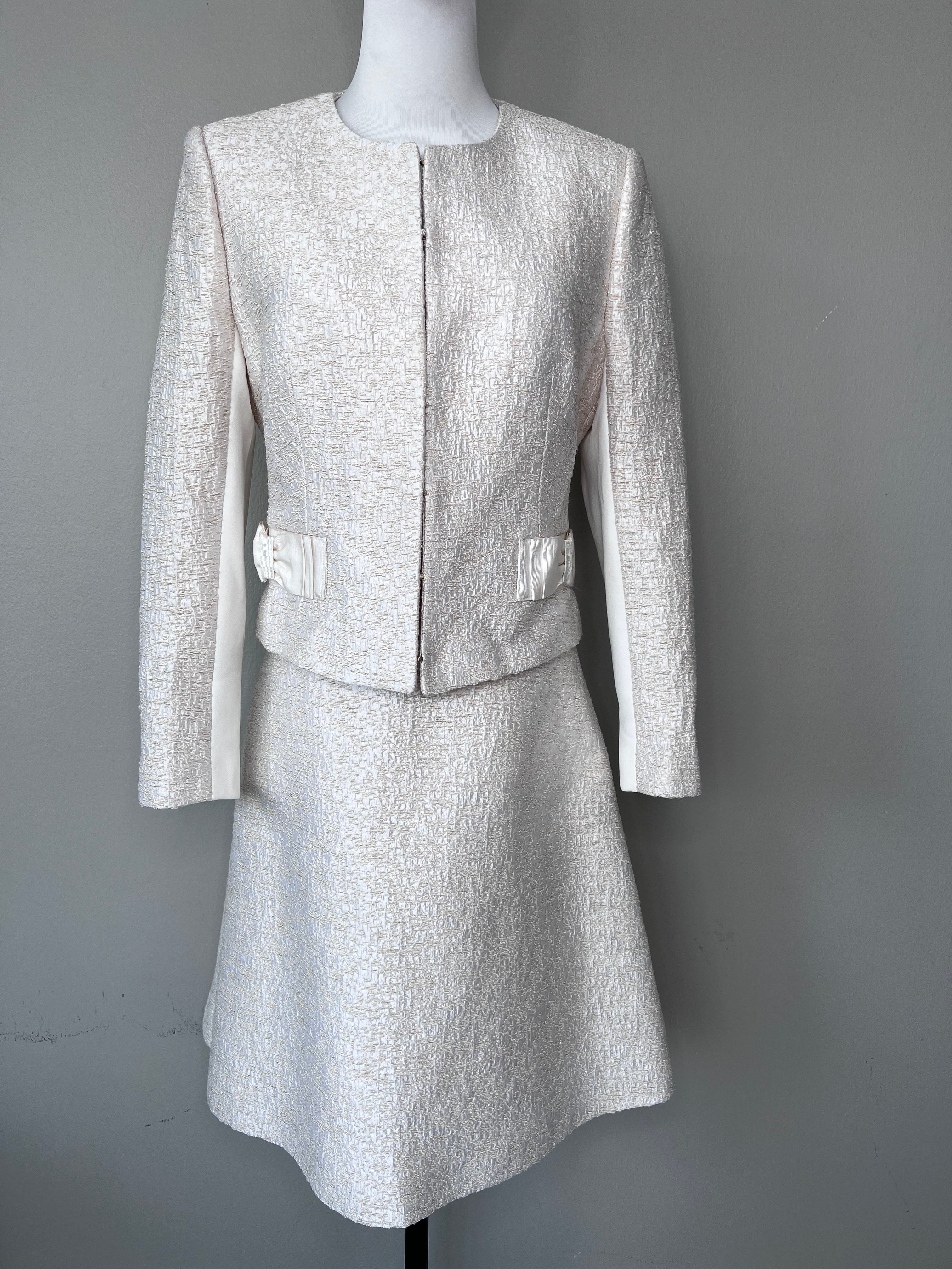 Cream patterned blazer and mini skirt set - TED BAKER
