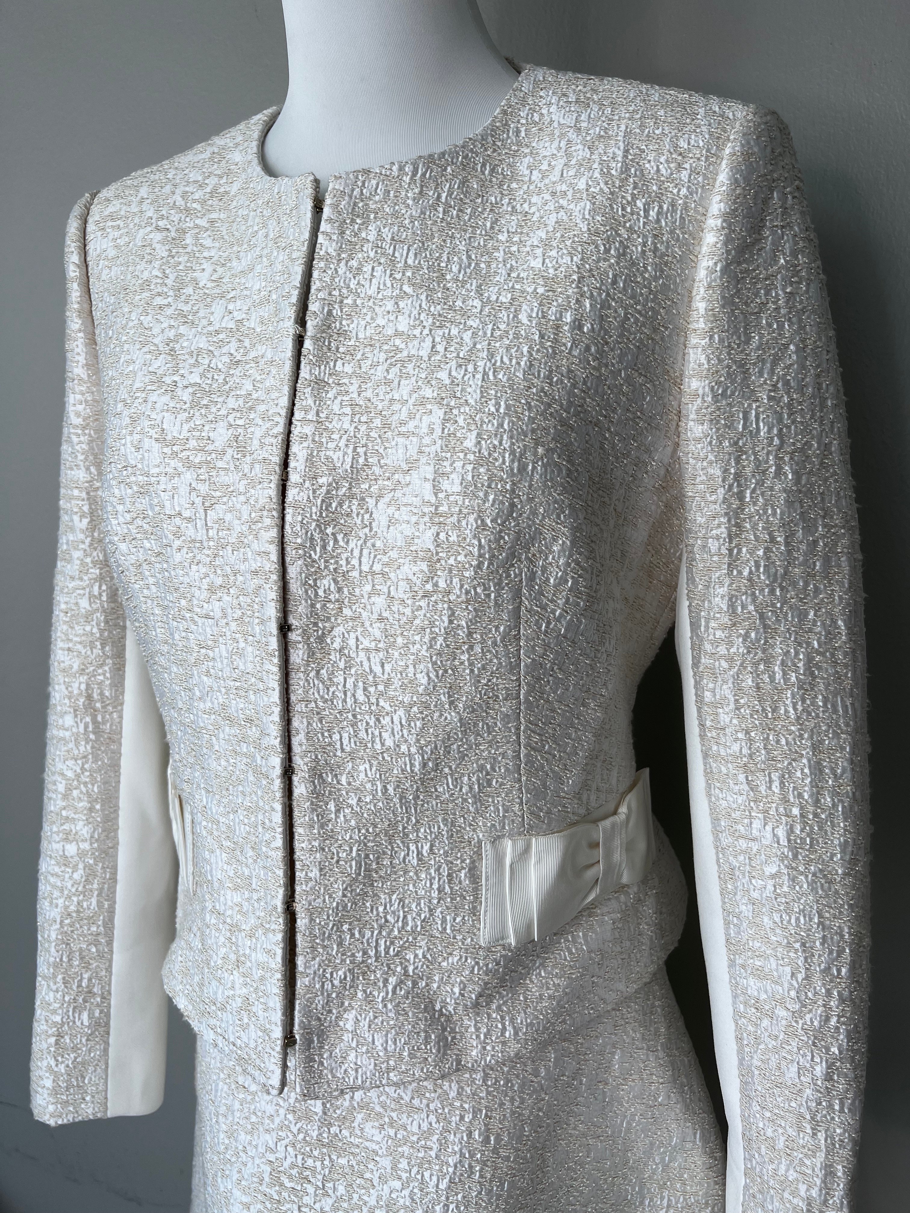 Cream patterned blazer and mini skirt set - TED BAKER