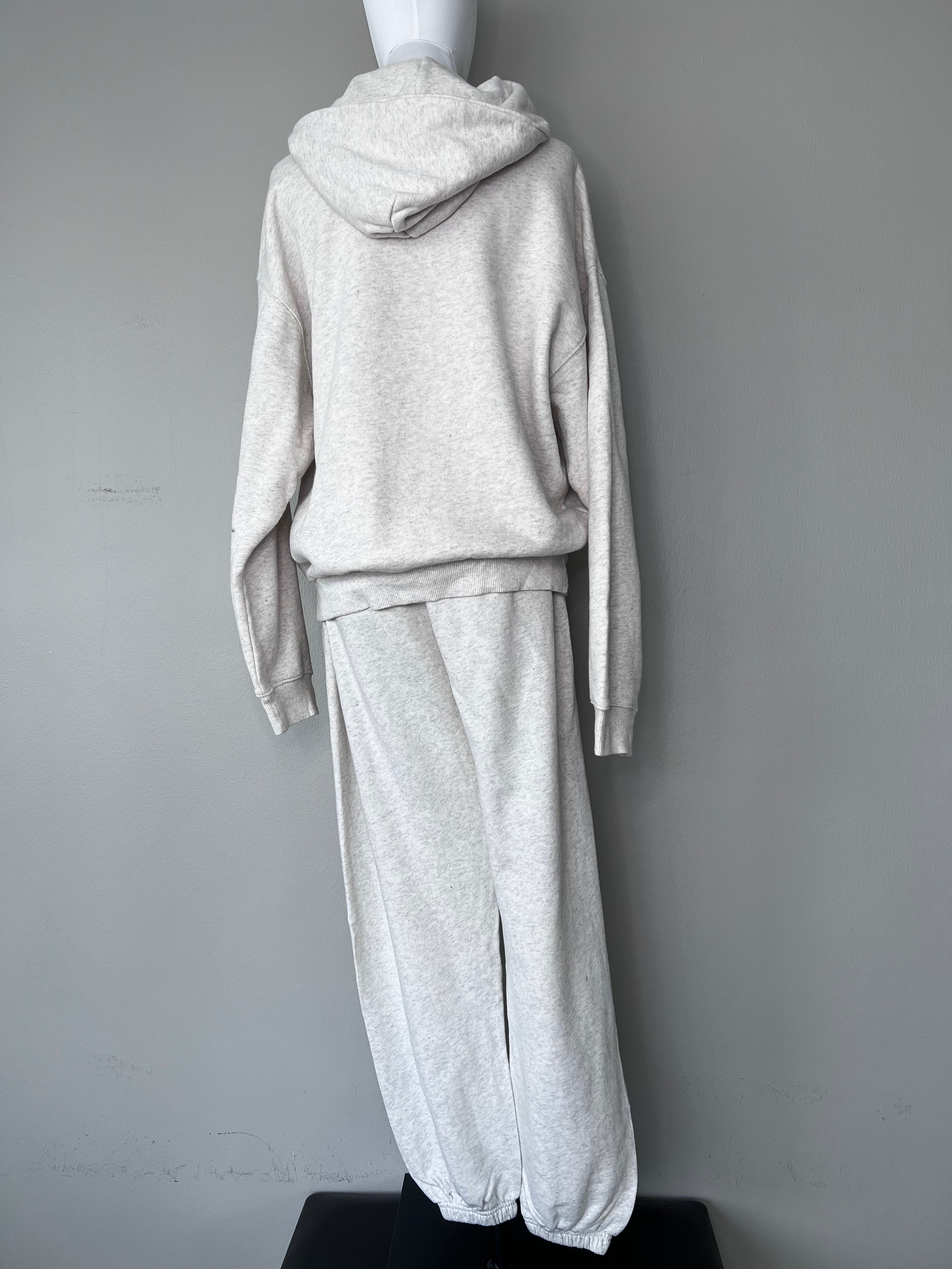 Grey sweatsuit. Hoodie with logo in the middle and matching sweatpants. - REEBOK