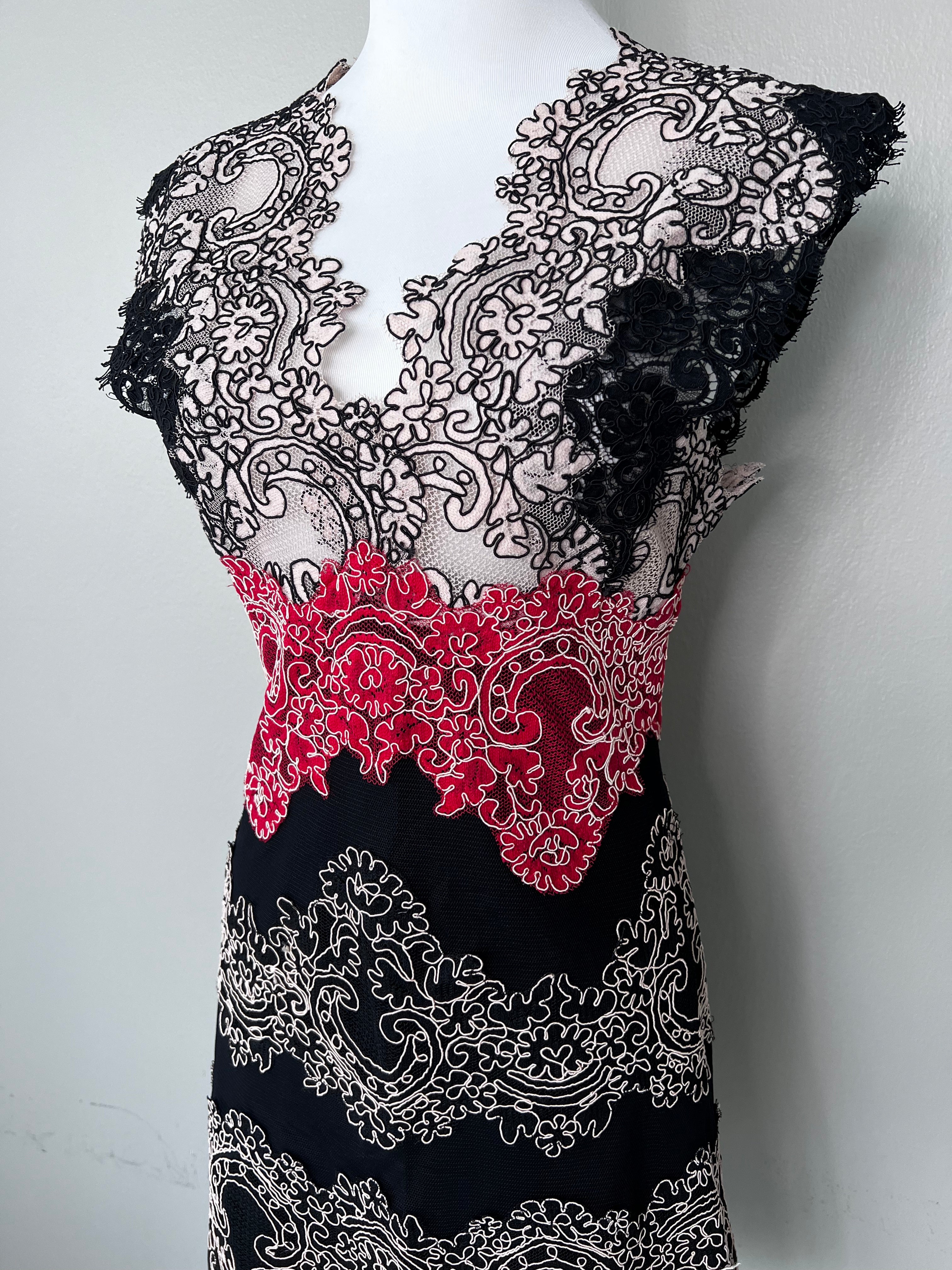 brand new! multicolored flower line patterned dress - SANDRO