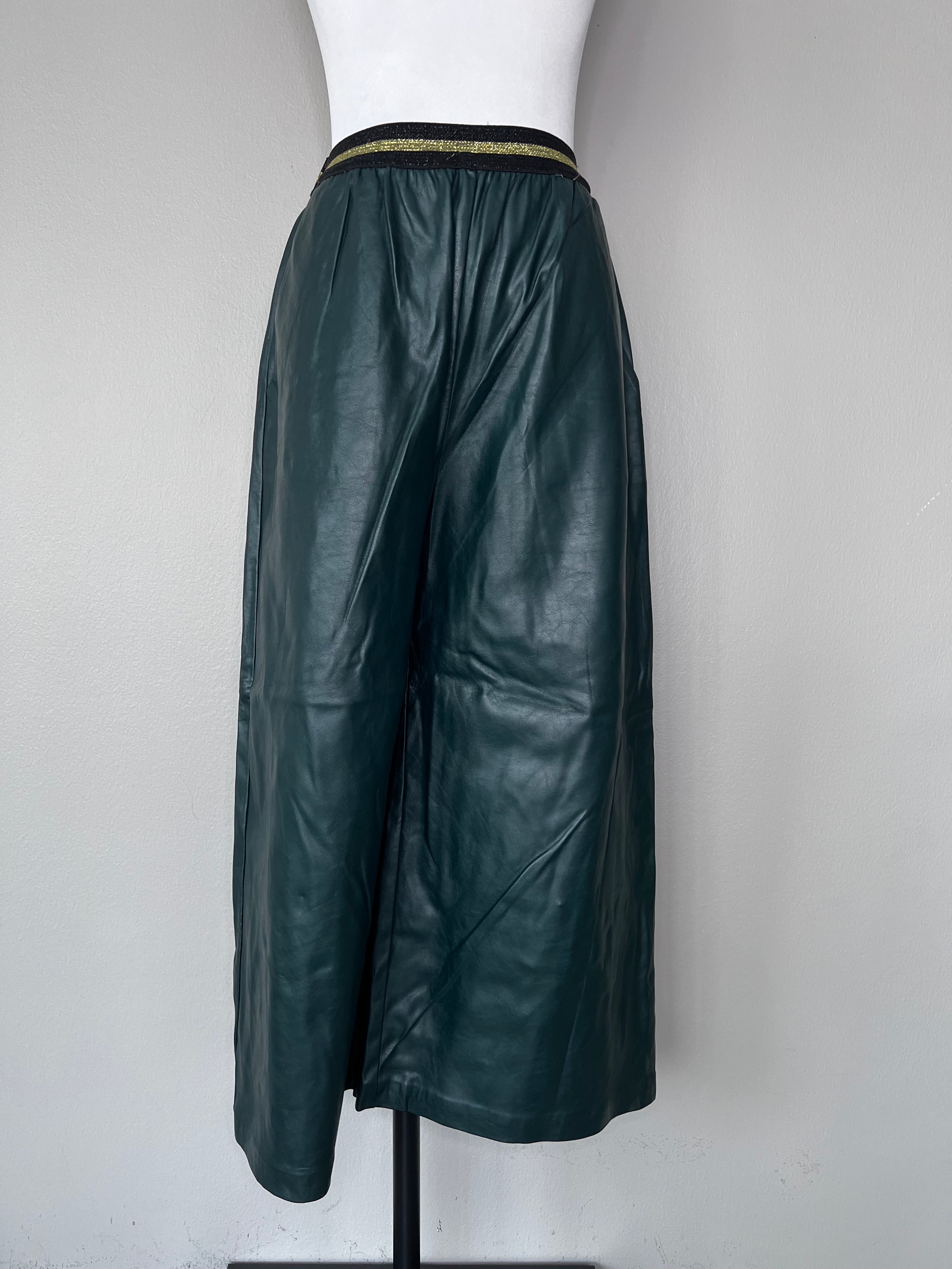 Dark green flowy dress pants - ZARA