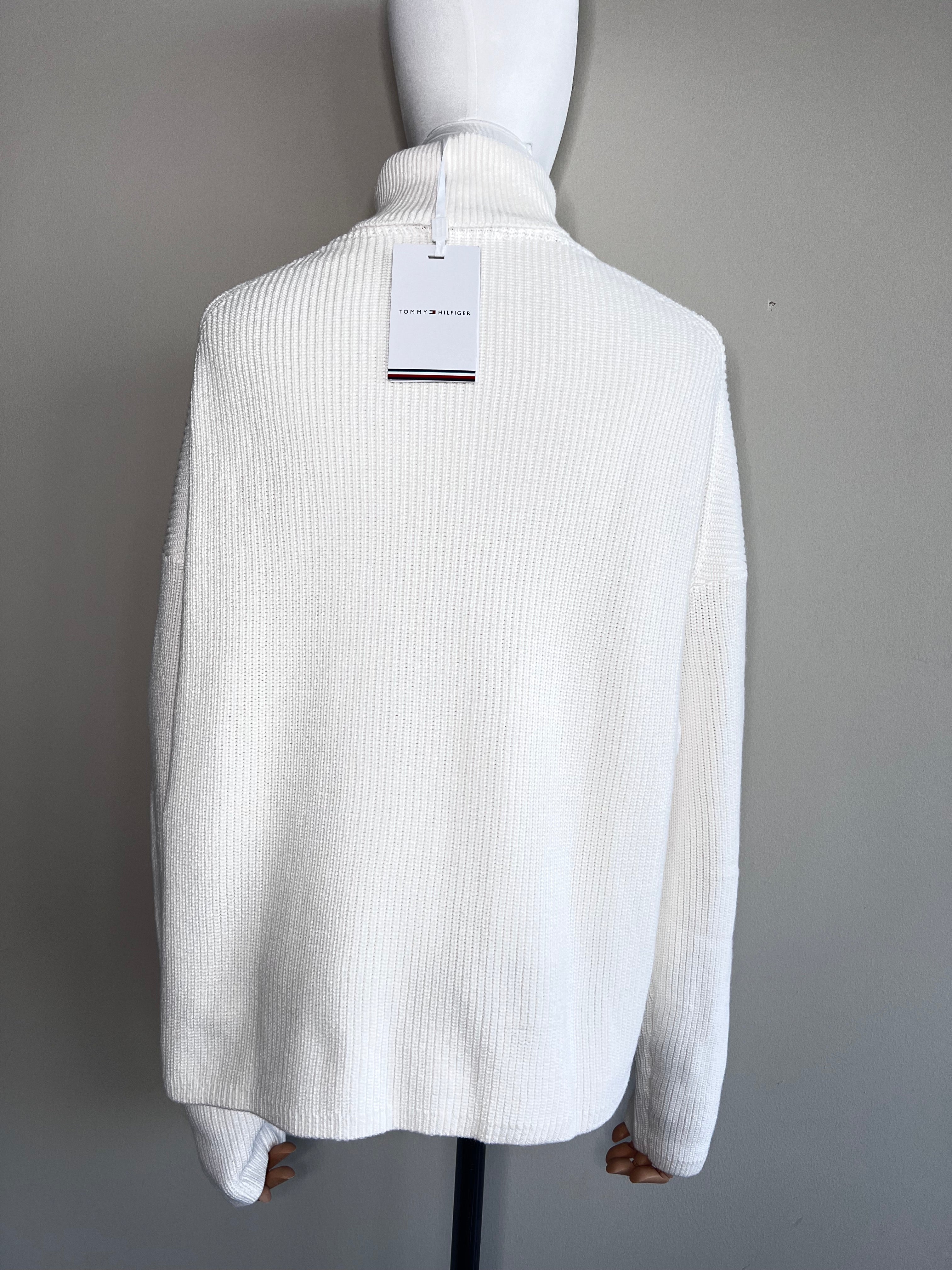 White Knitwear turtle neck sweater - Tommy Hilfiger
