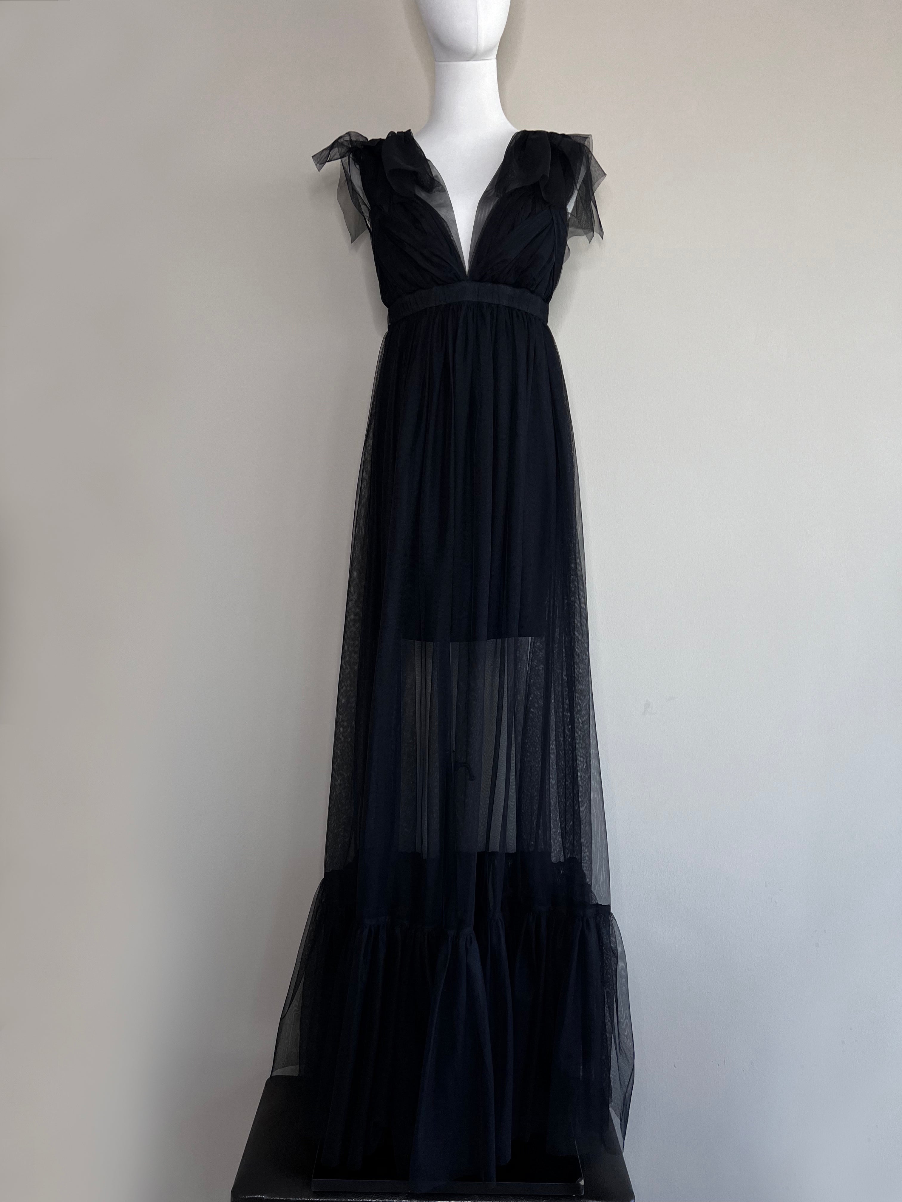 Black sheer Tulle Dress - COS