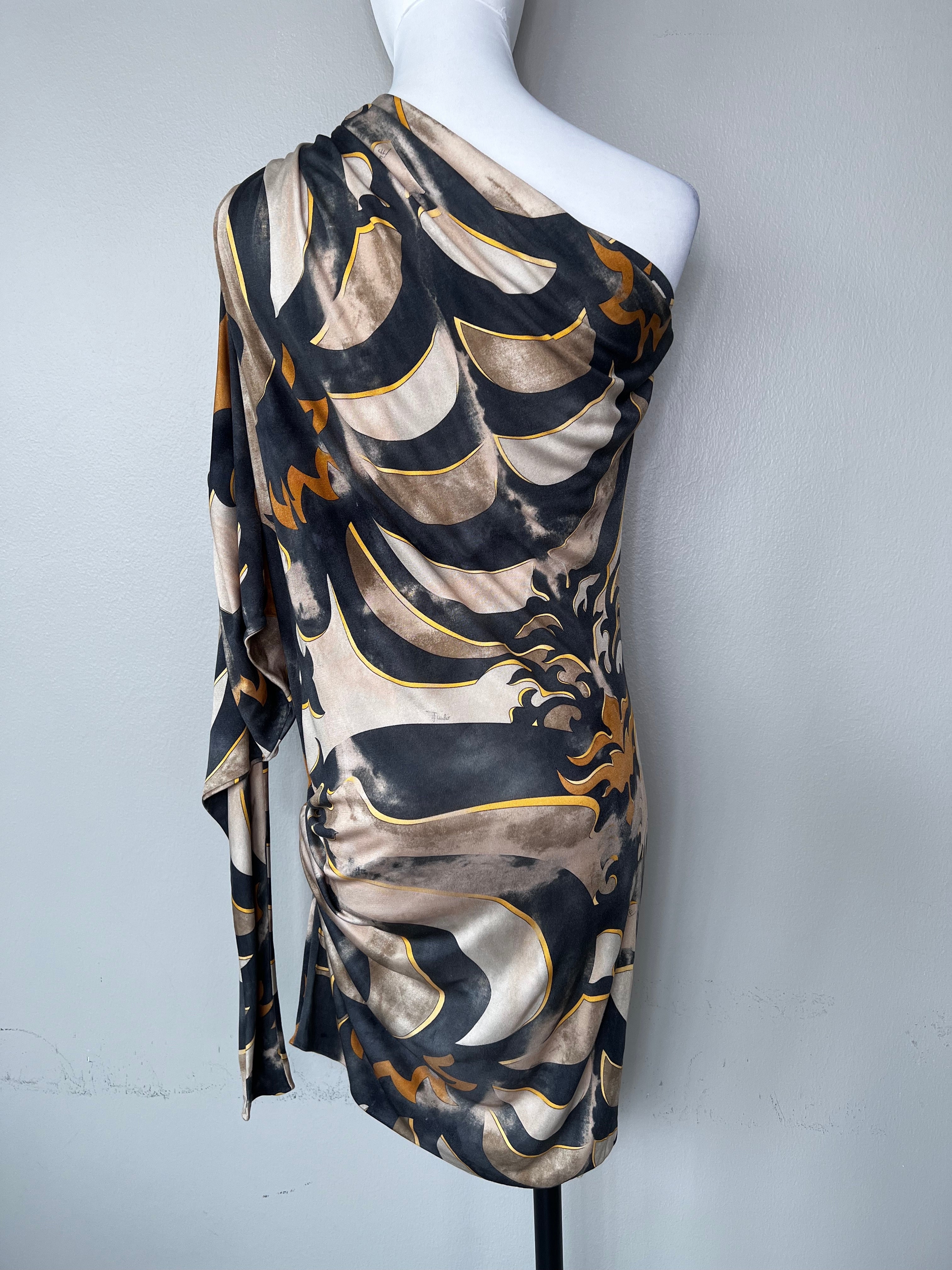 Emilio Pucci patterned one shoulder dress- A MUST HAVE! - Emillio Pucci