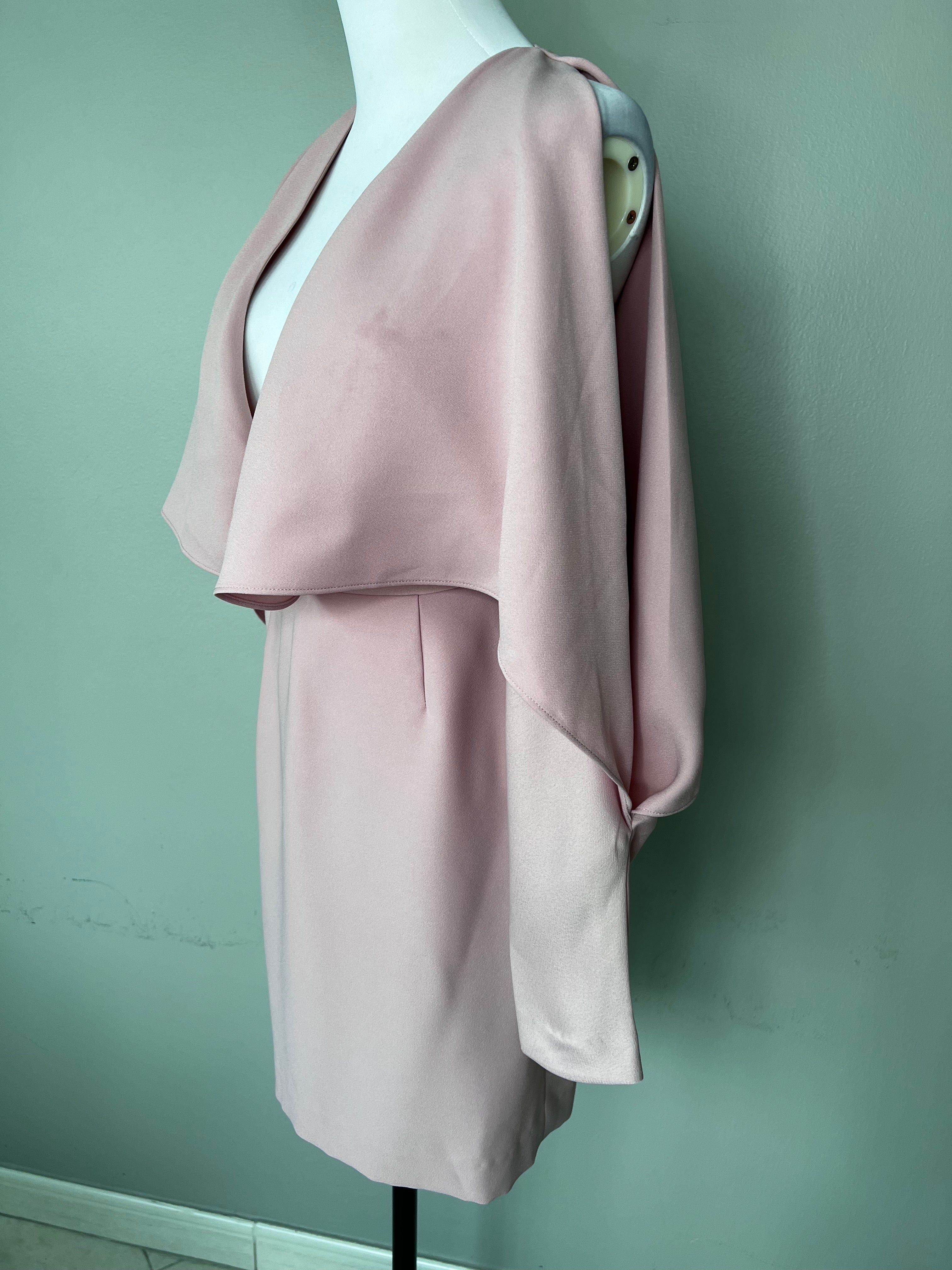 Rose pink dress with open back - AQ/AQ