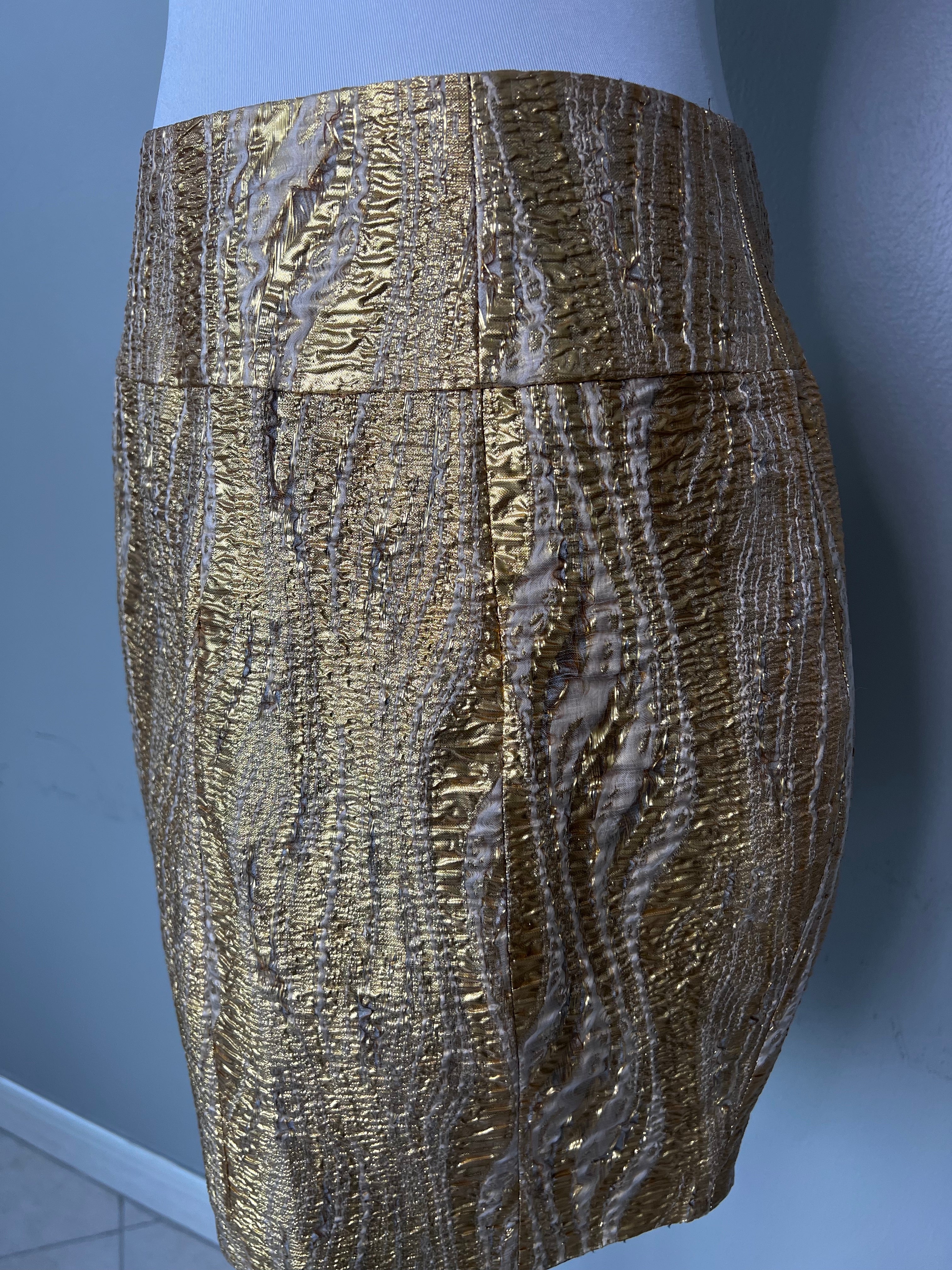 midi gold skirt - BCBGMAXAZRIA