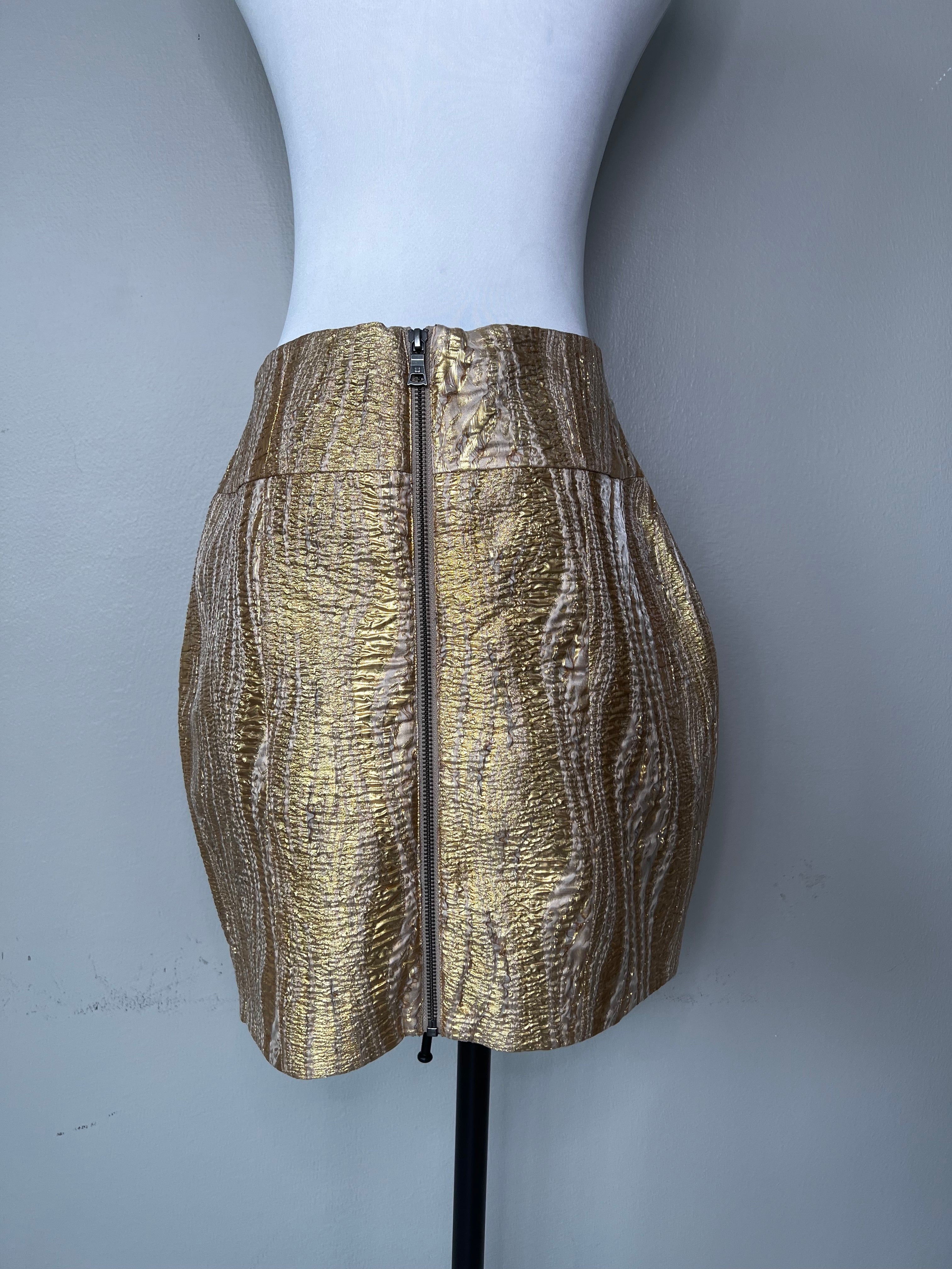 midi gold skirt - BCBGMAXAZRIA