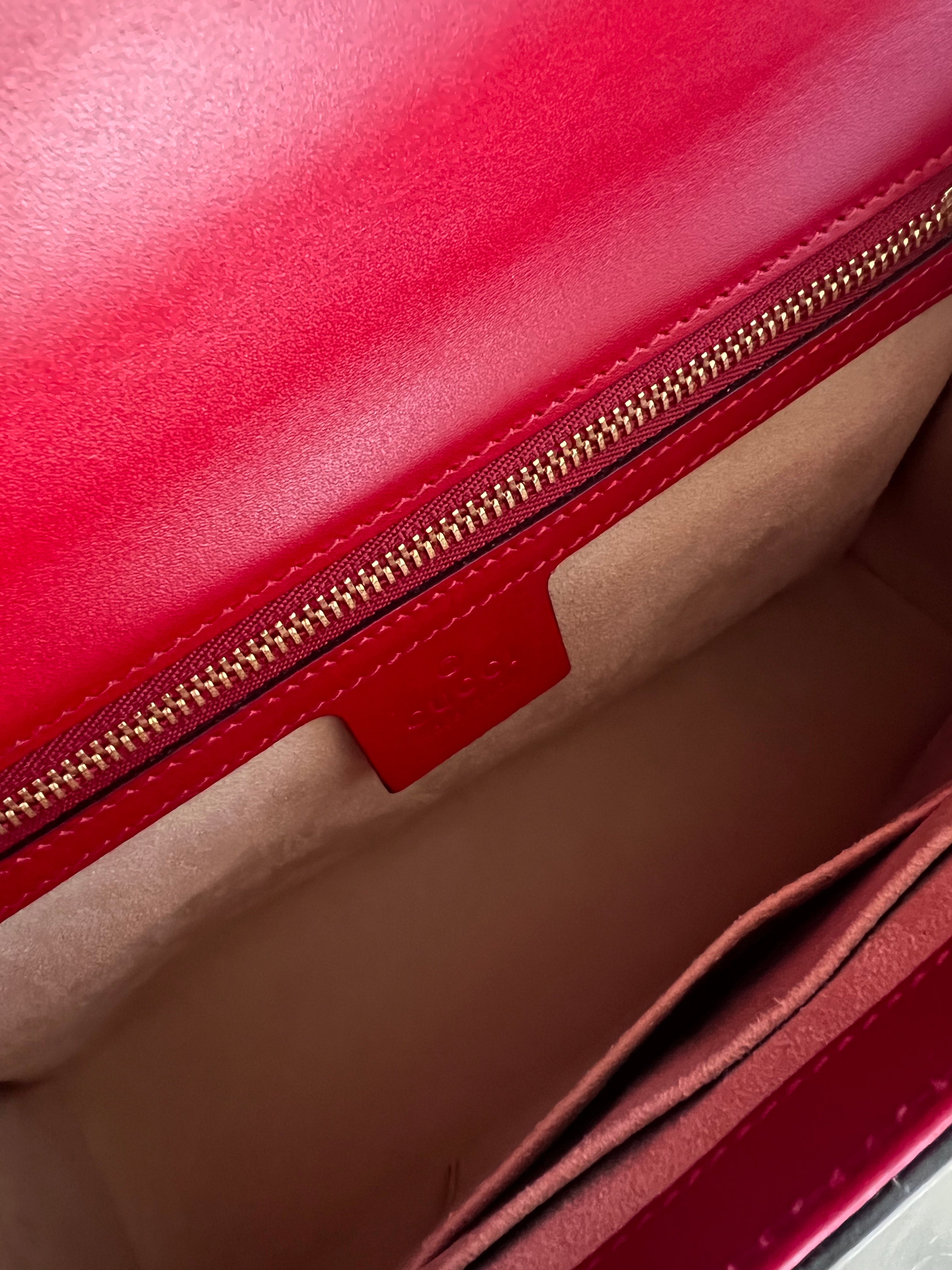 Red Guccissima Leather Medium Padlock Shoulder Bag - Gucci