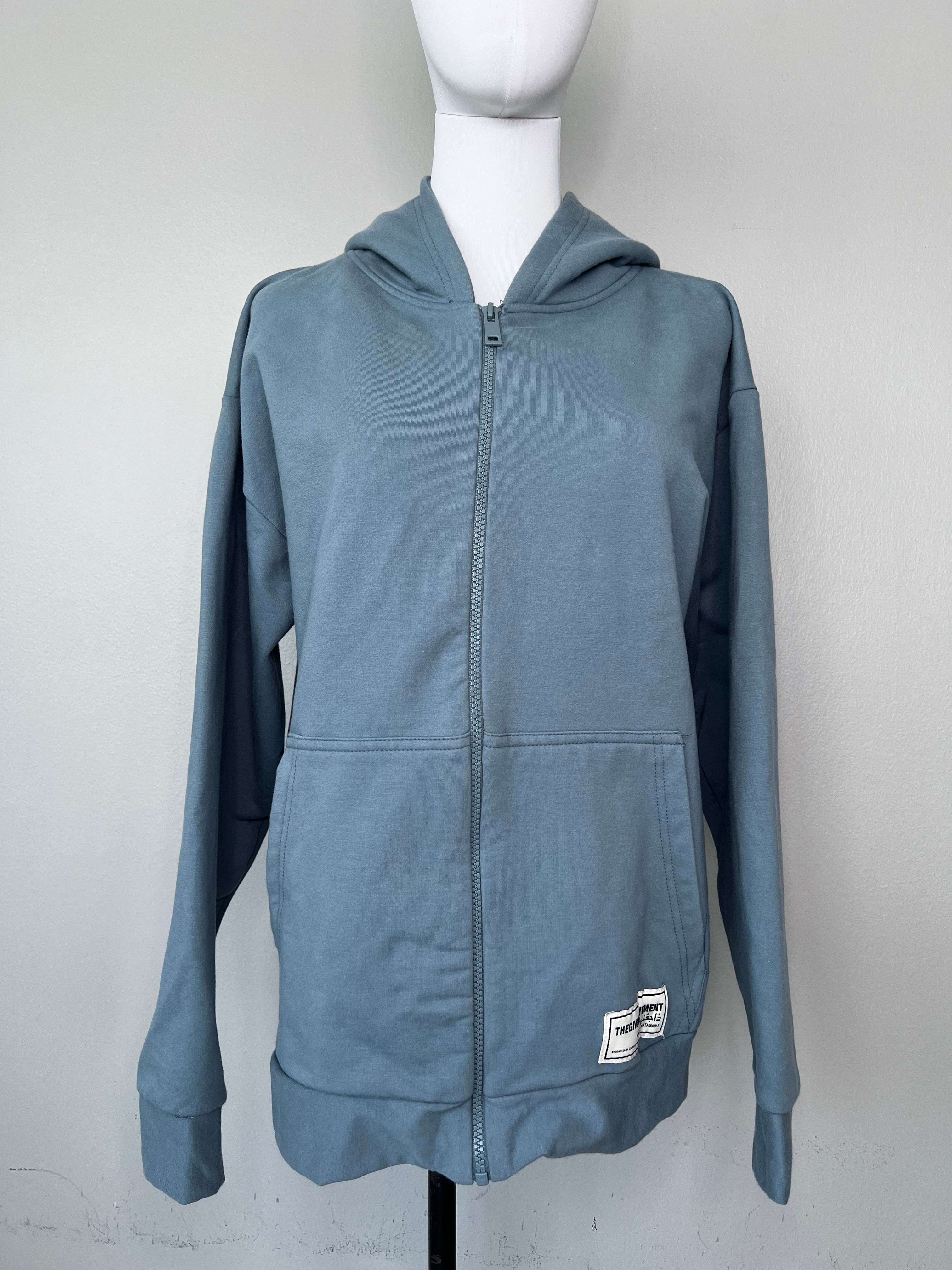 Cyan blue "Limited Edition Hoody" 1/100 zip-up jacket - THEGIVINGMOVEMENT