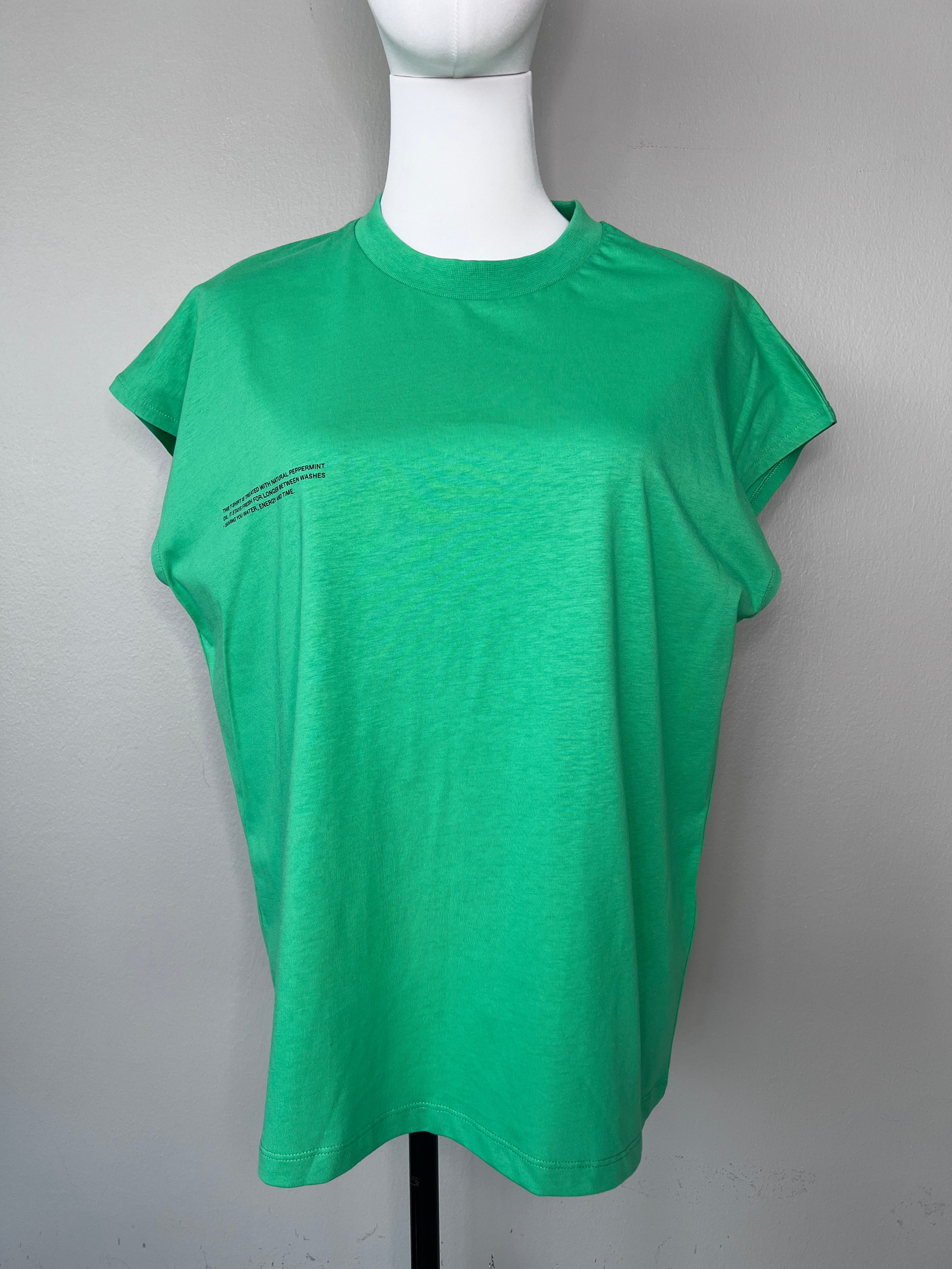 Green plain sleeveless t-shirt - PANGAIA