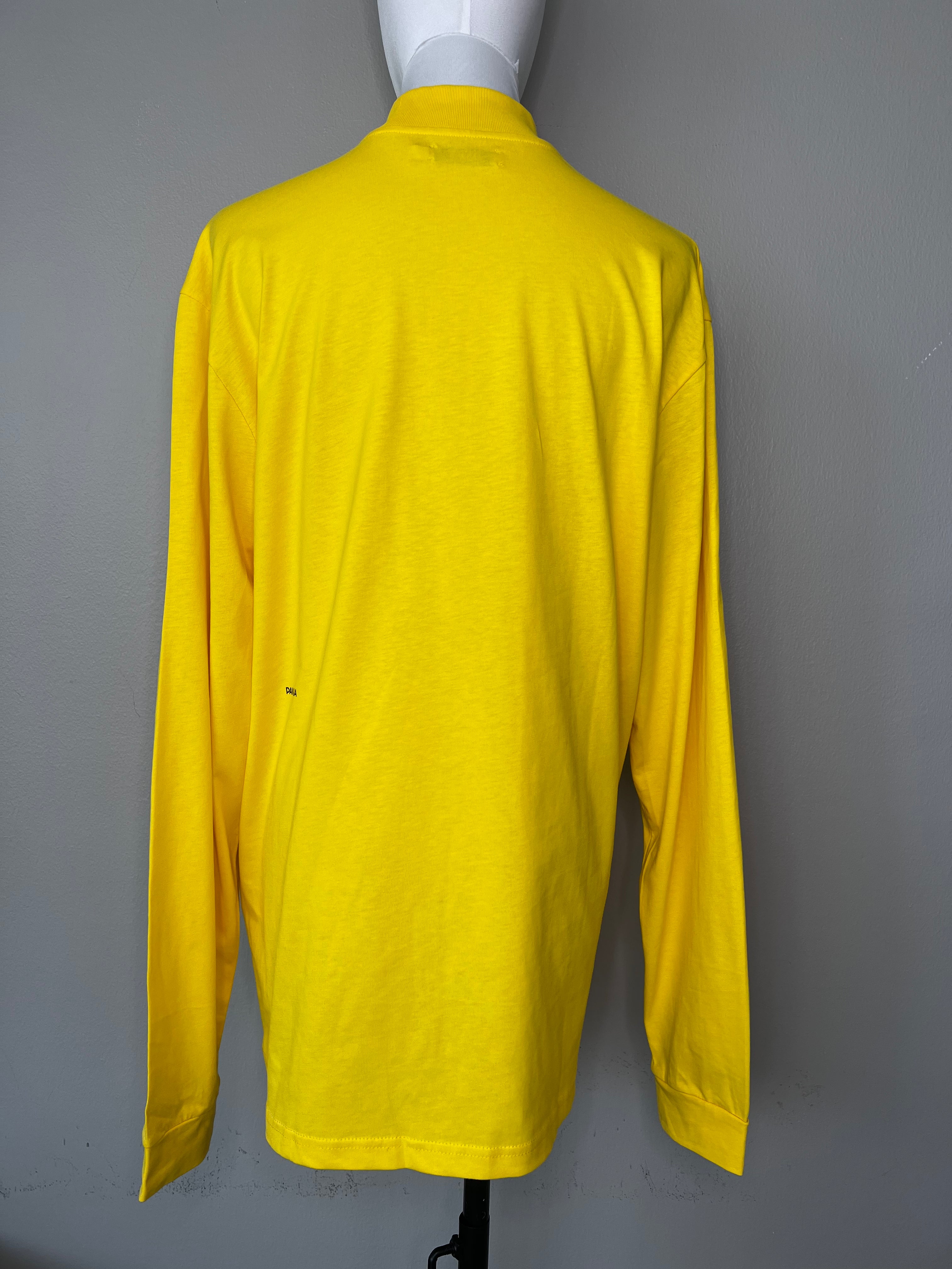 Yellow plain turtle-neck longsleeve shirt - PANGAIA