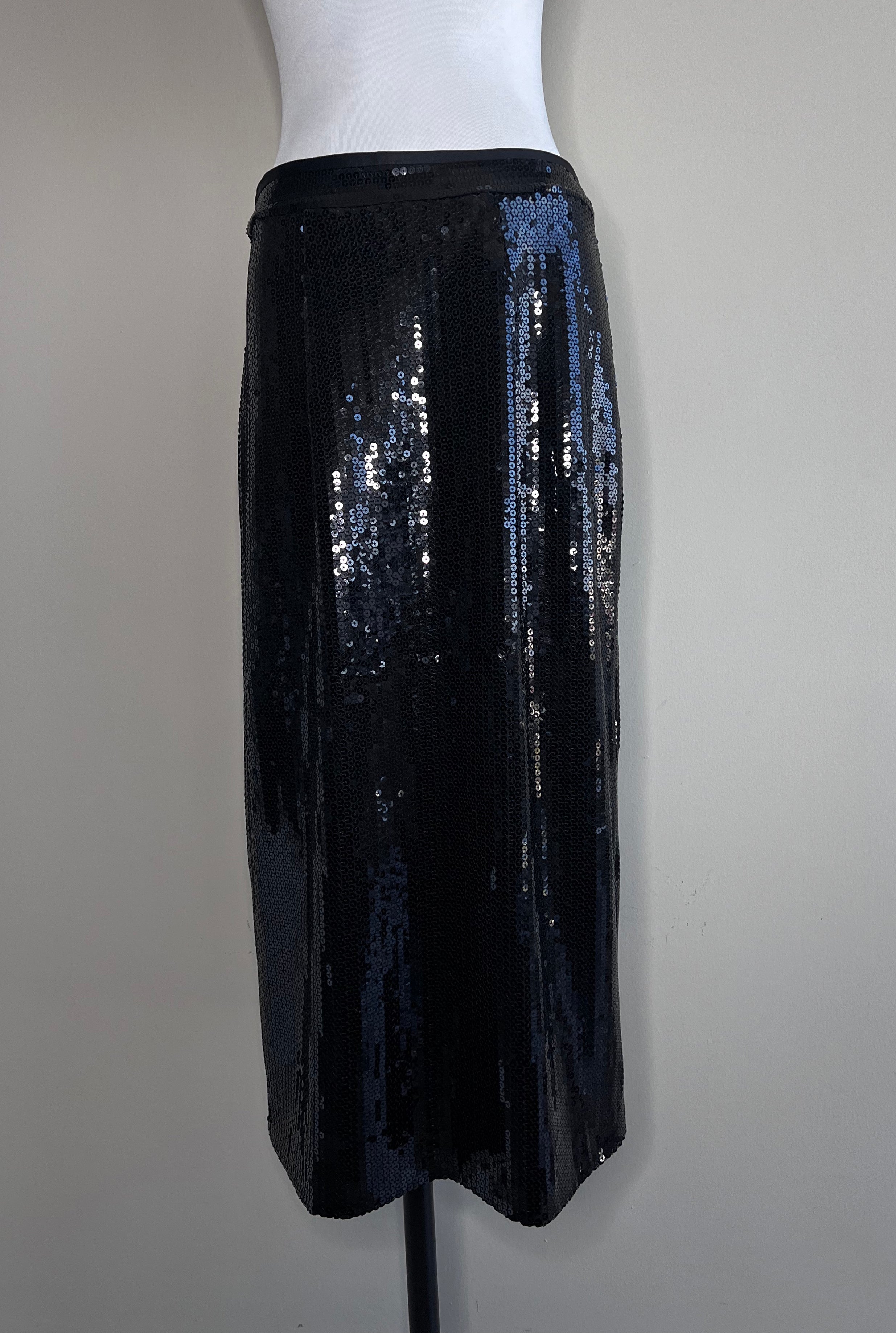 Black sequin midi skirt - MARCOBOLOGNA