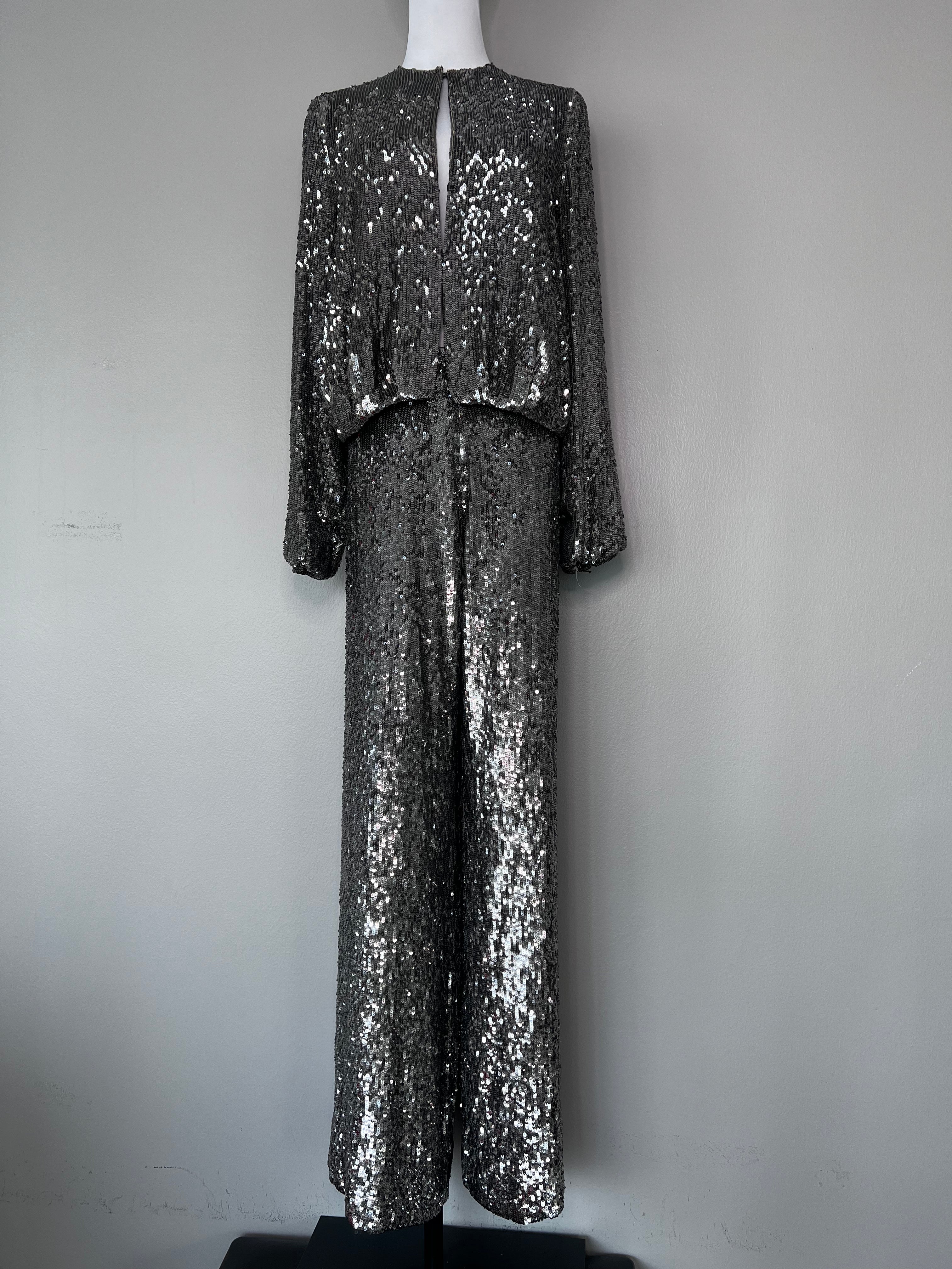 A set of Silver embellished sequin - ALEXIS
