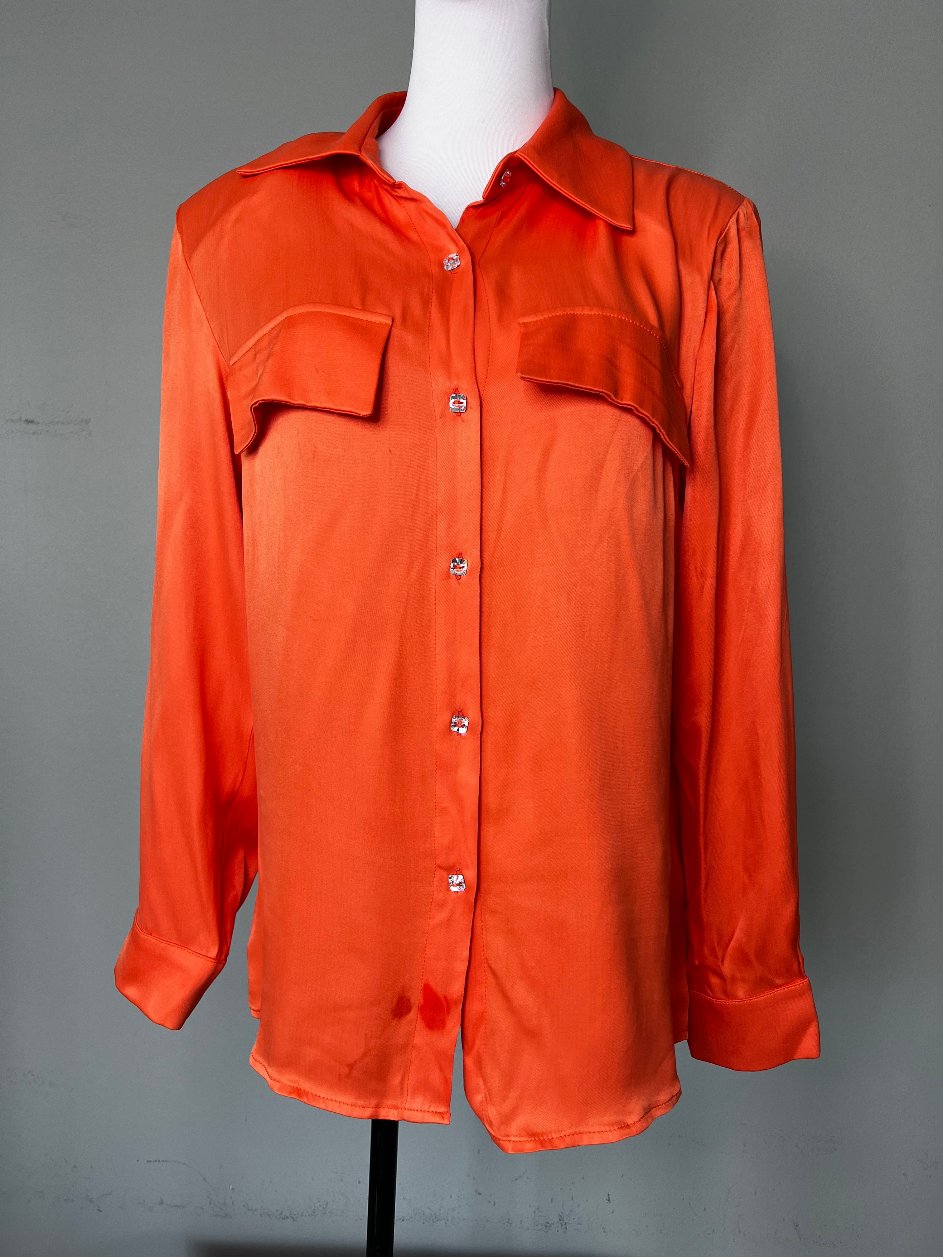 Orange silk shirt - September27