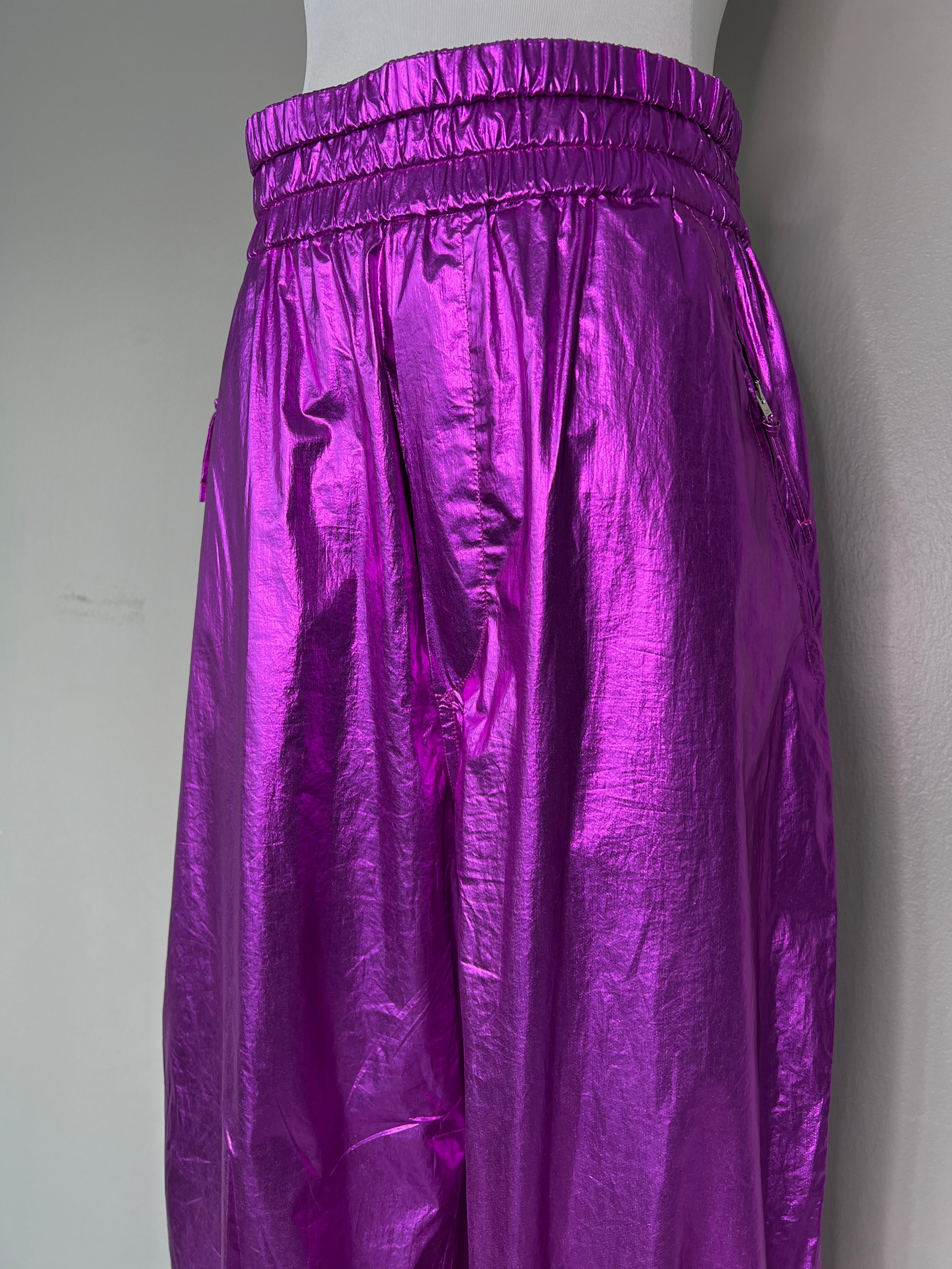 Metal tech Purple jogger pants with zippers - ISABEL MARANT