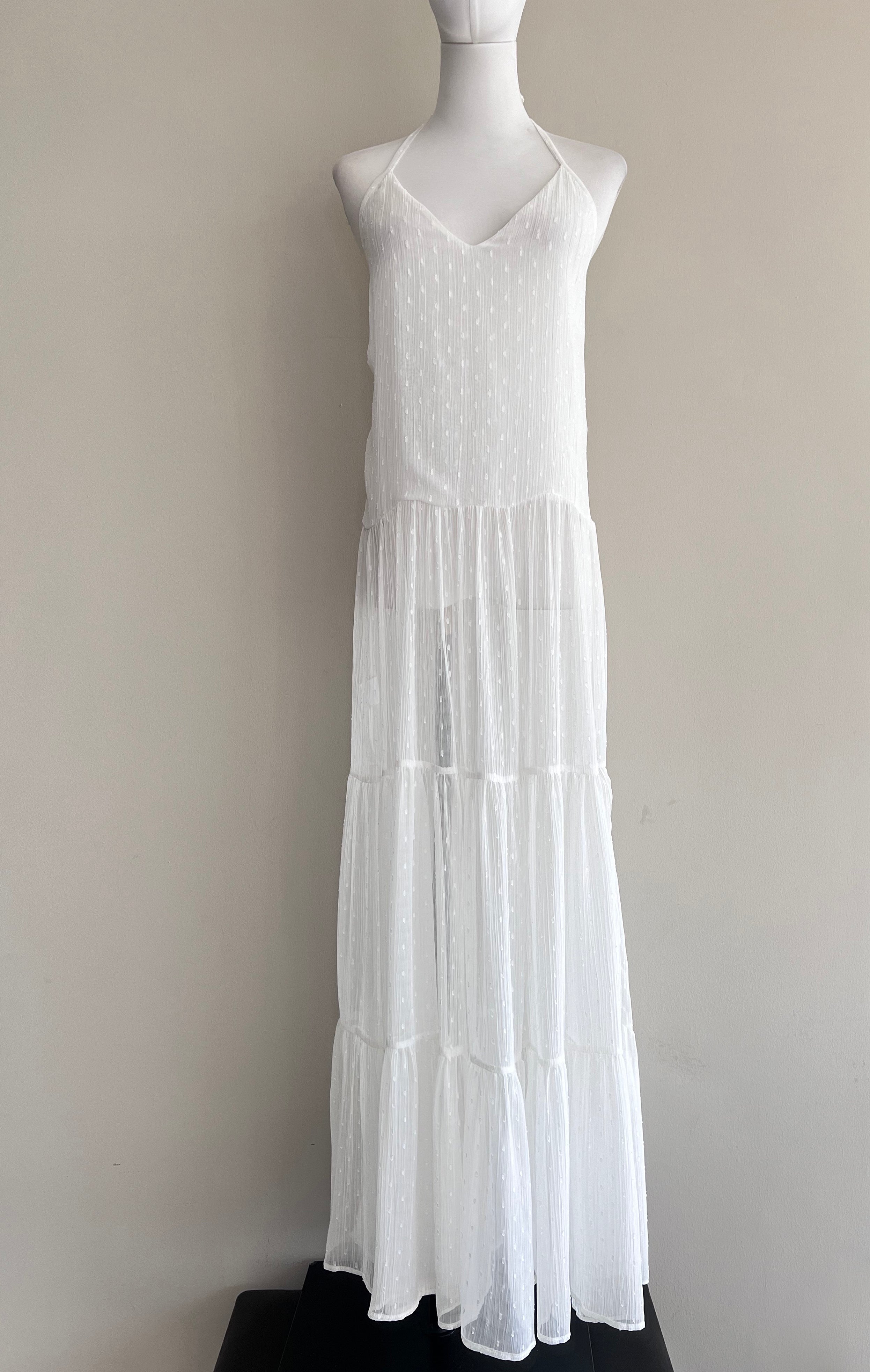 White vintage lace cami maxi dress - EMPORIOZART