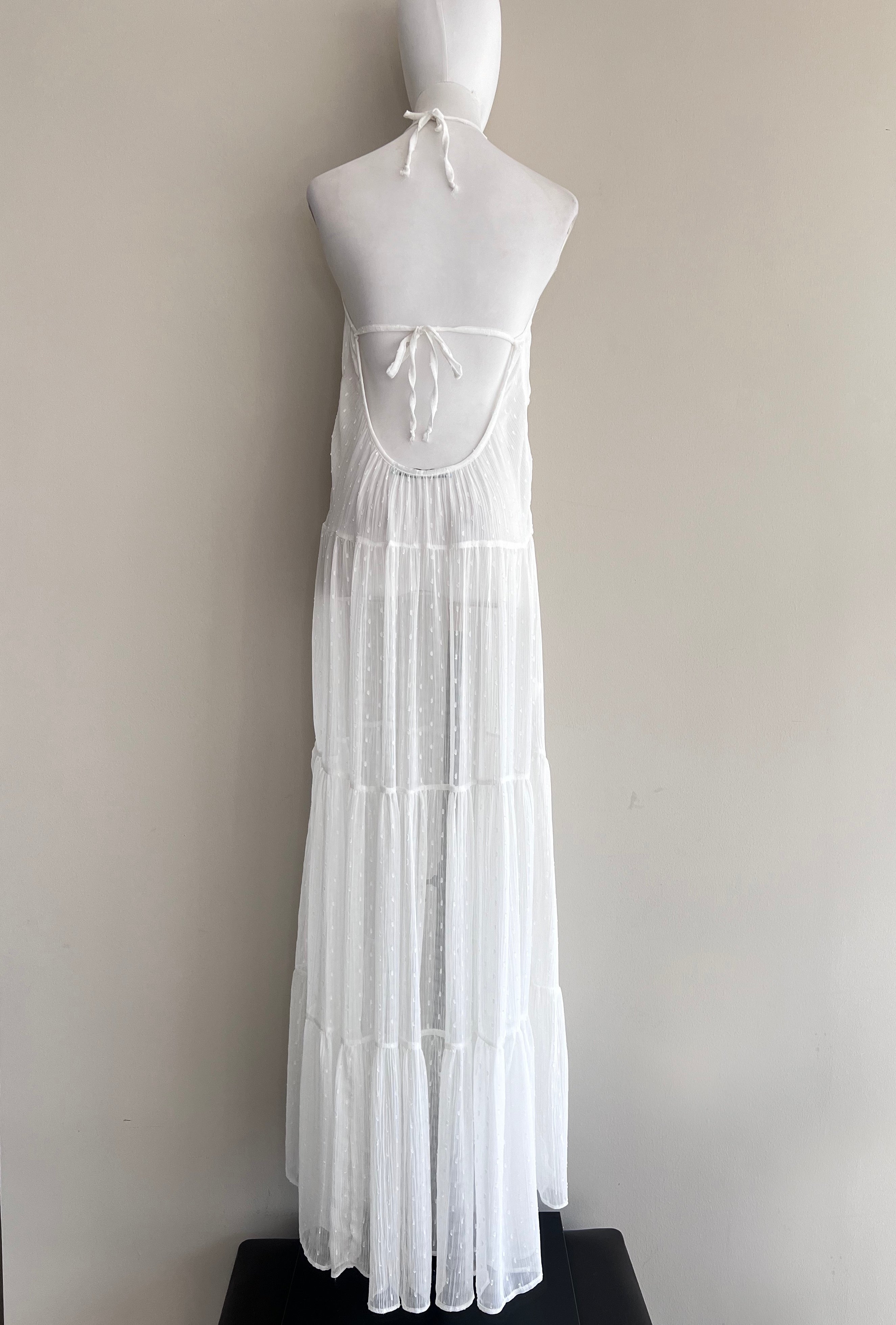 White vintage lace cami maxi dress - EMPORIOZART
