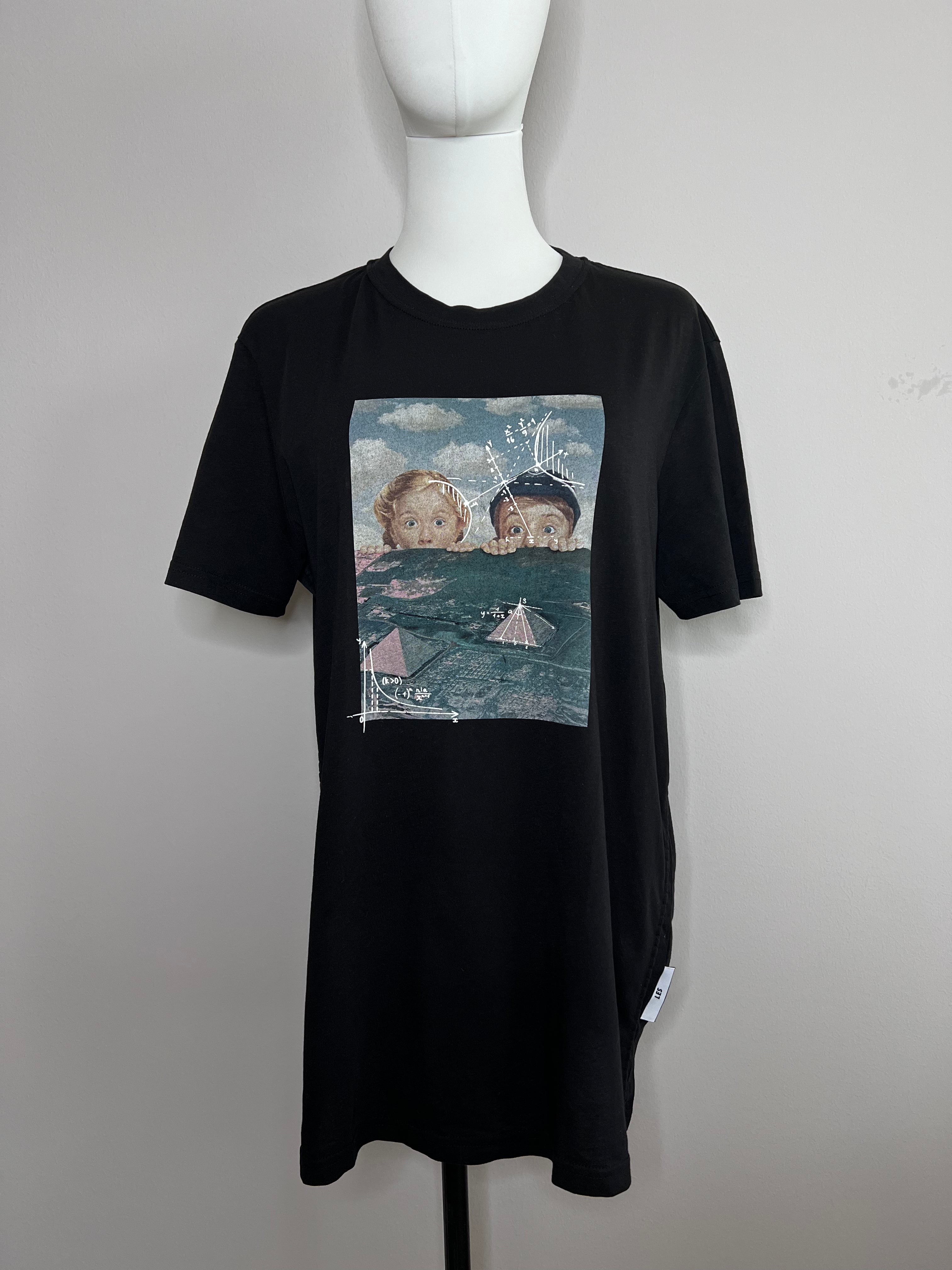 Printed black tee cotton shirt - LES BENJAMINS