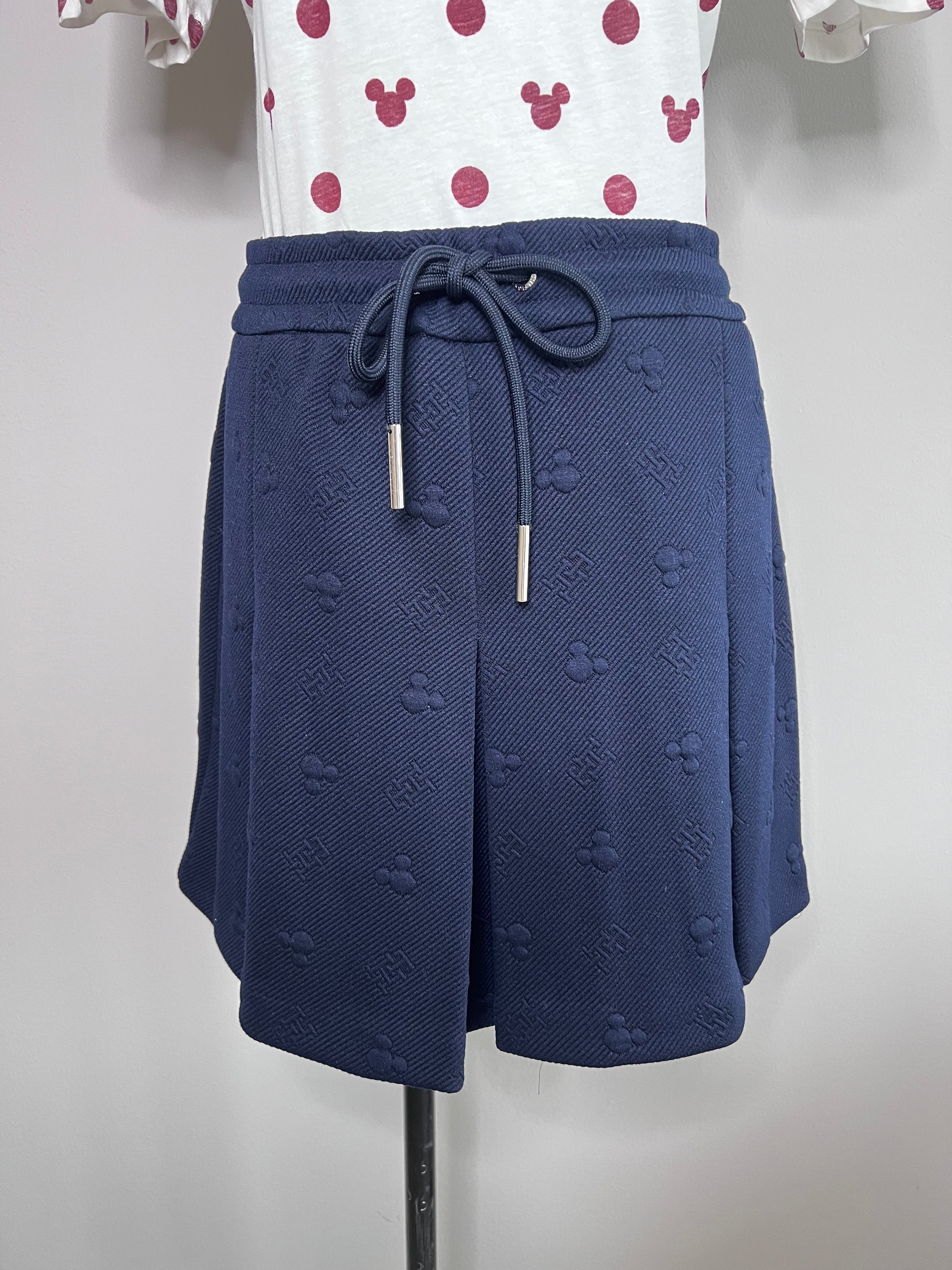 Mickey Mouse icon print pledged style skirt in navy blue - TOMMY HILFIGER