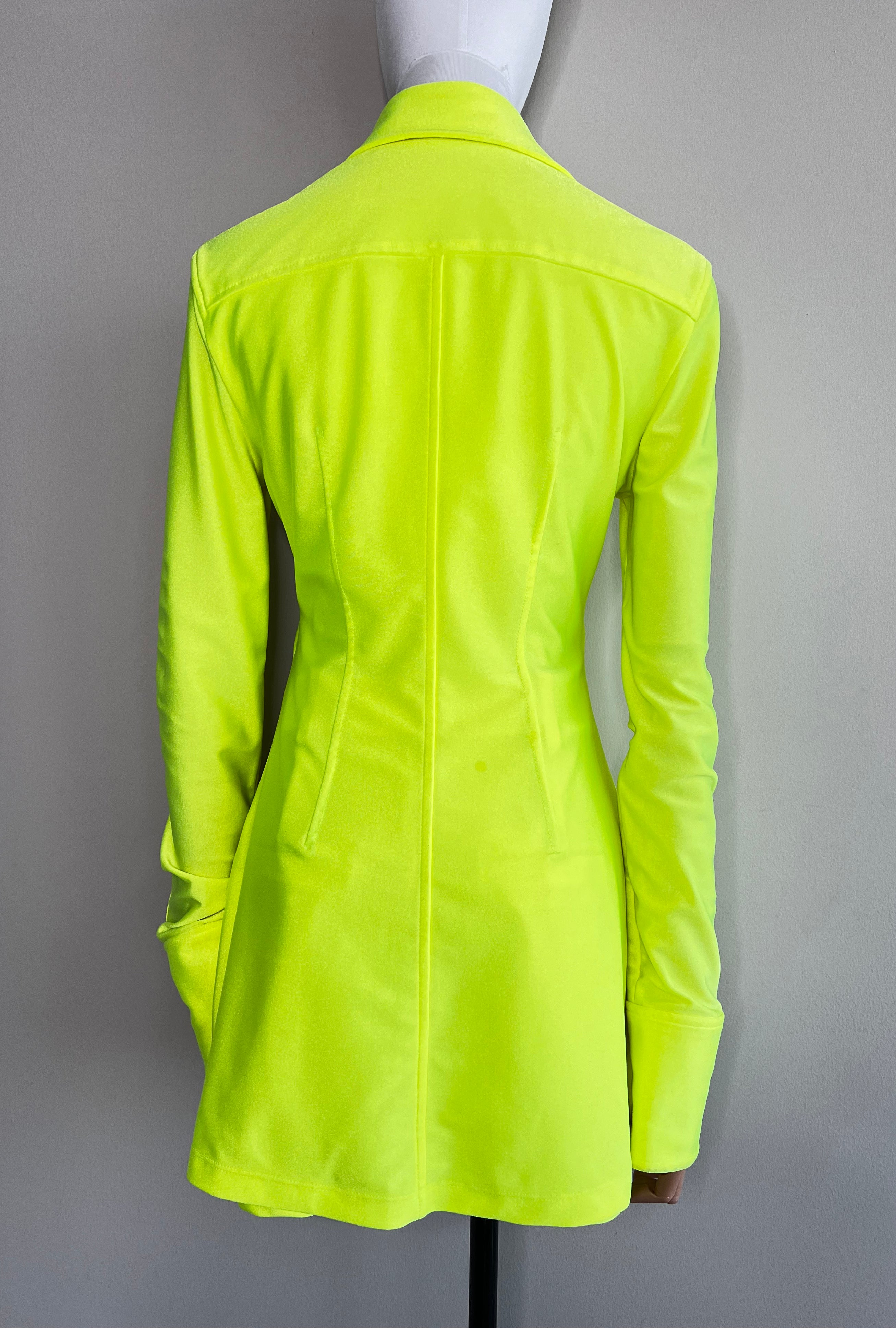 A set of Yellow Neon Stretch-jersey Shirt and shorts - ALEXANDER WANG