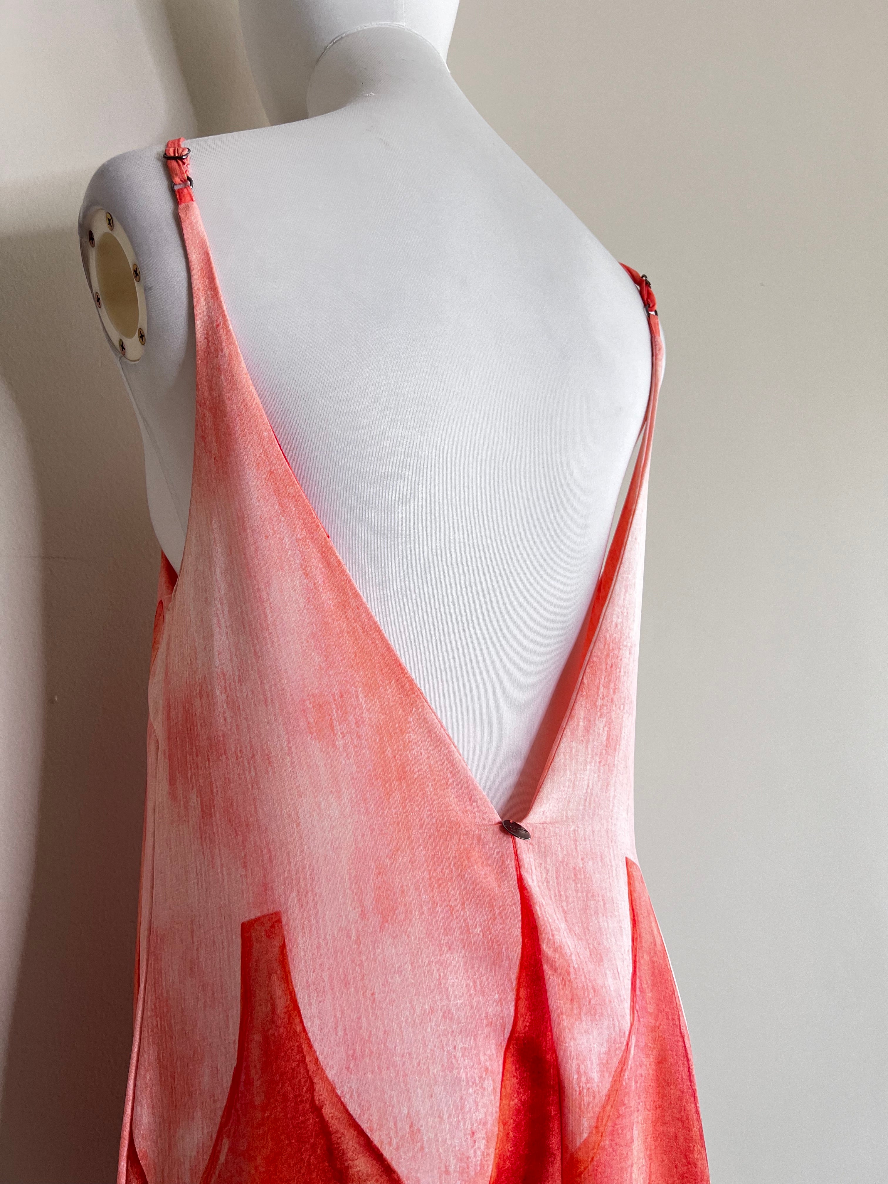 Multicolored print loose backless long dress - KARLA VIVIAN