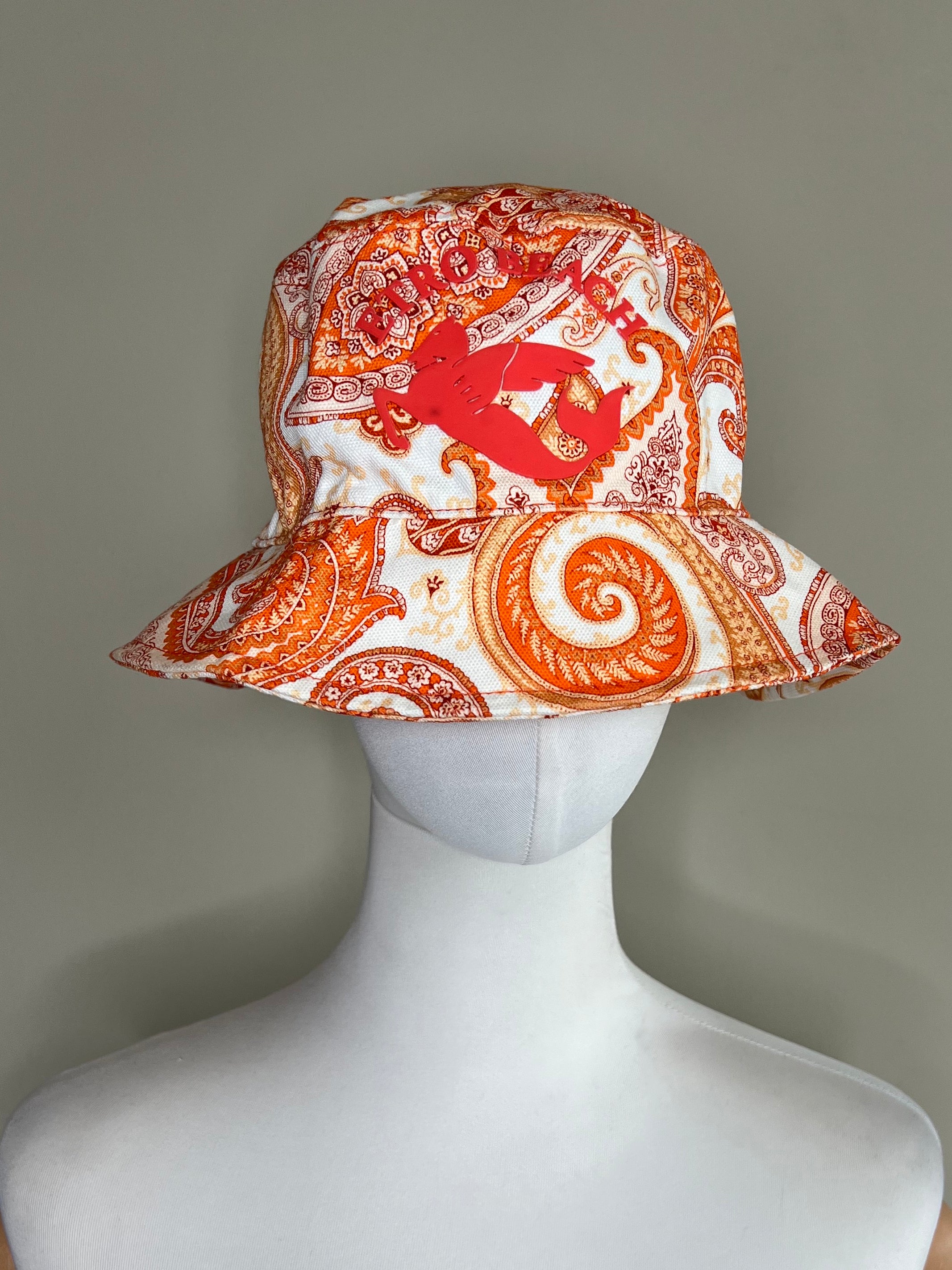 Orange Liquid Paisley Bucket Hat - ETRO