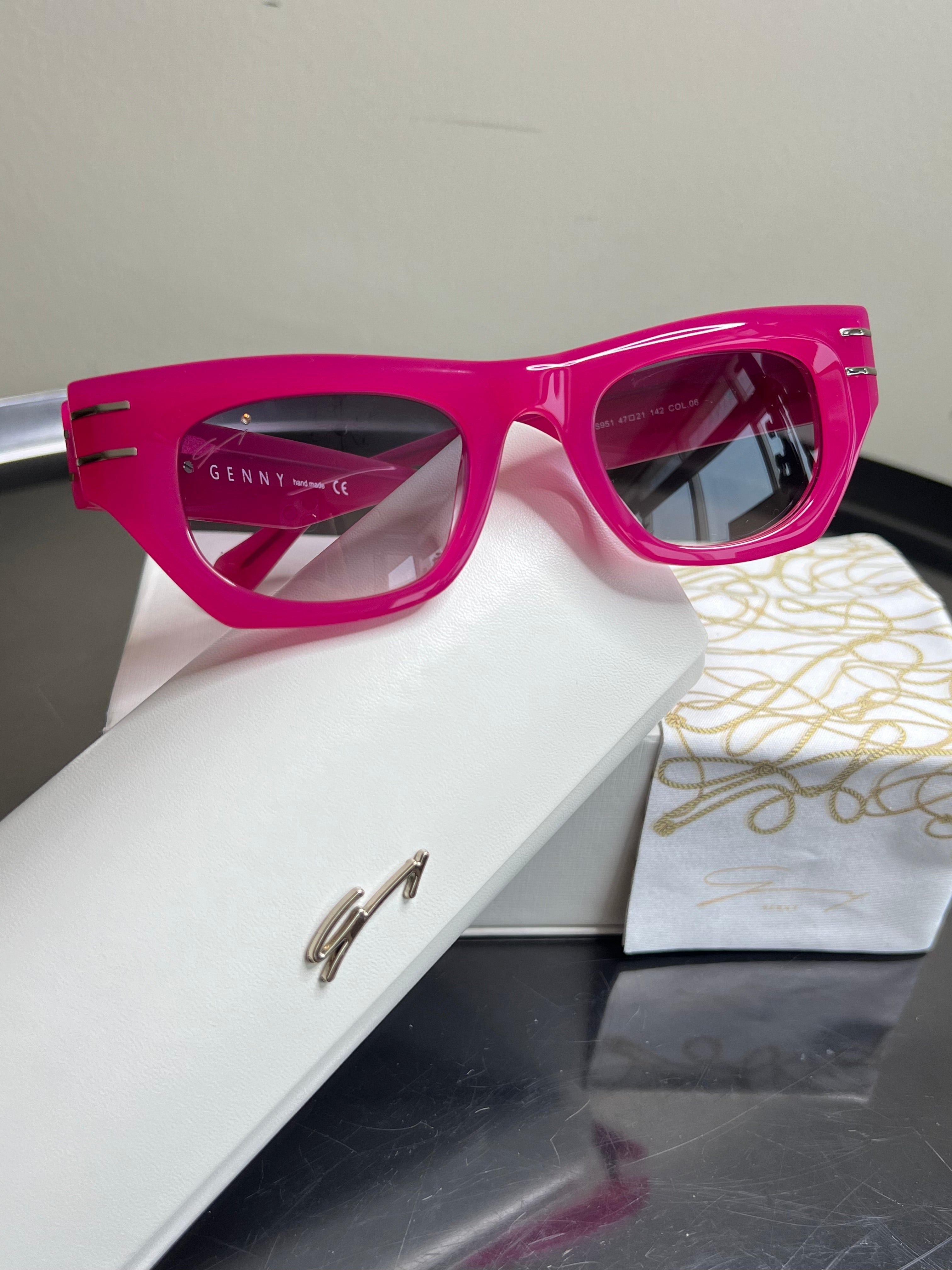 Pink Irregular Square Sunglasses T. plastic - GENNY