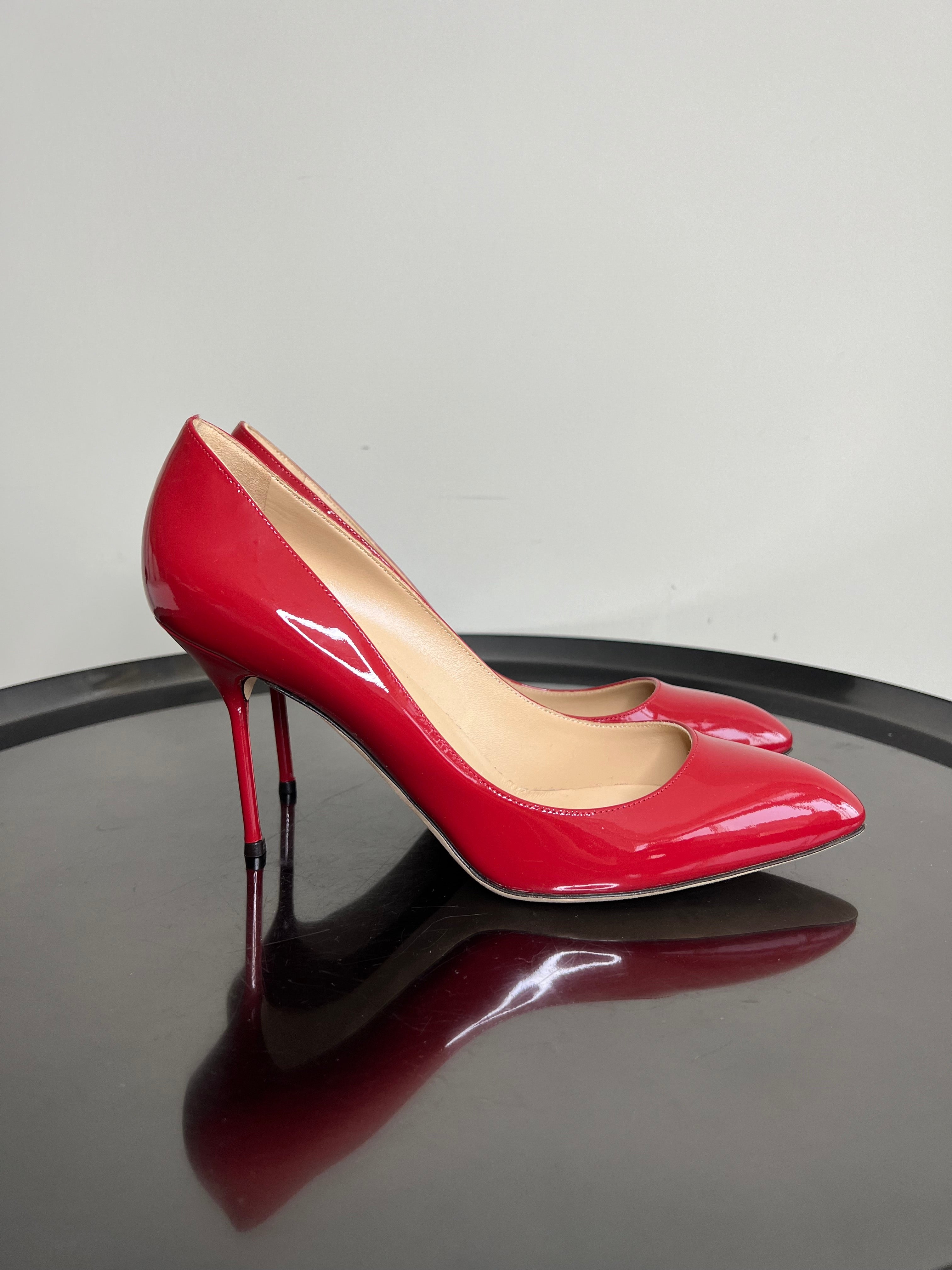 Red Patent Leather Pumps - SERGIO ROSSI