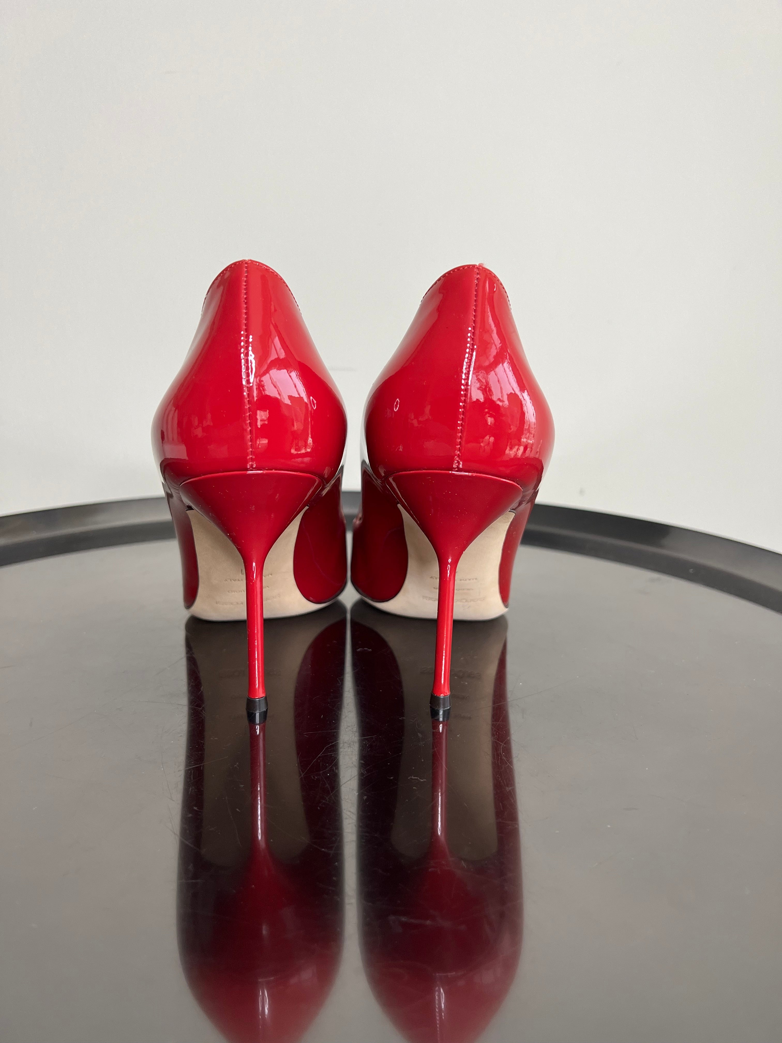 Red Patent Leather Pumps - SERGIO ROSSI