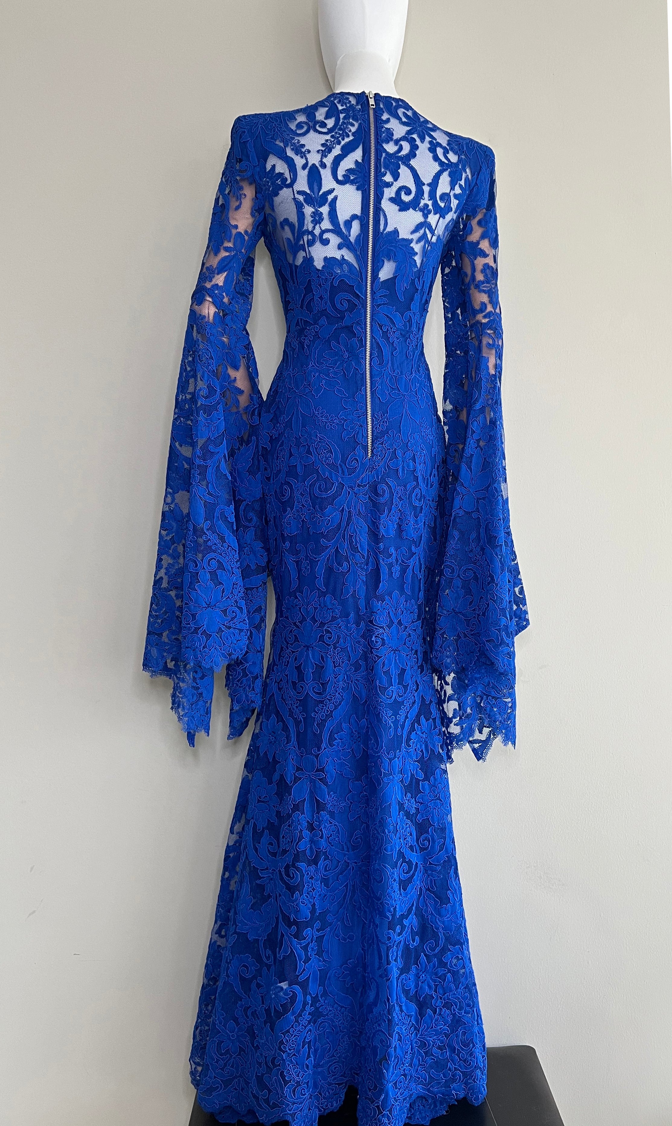 Royal Blue Niamh Lace Mermaid Gown Dress - ALEX PERRY