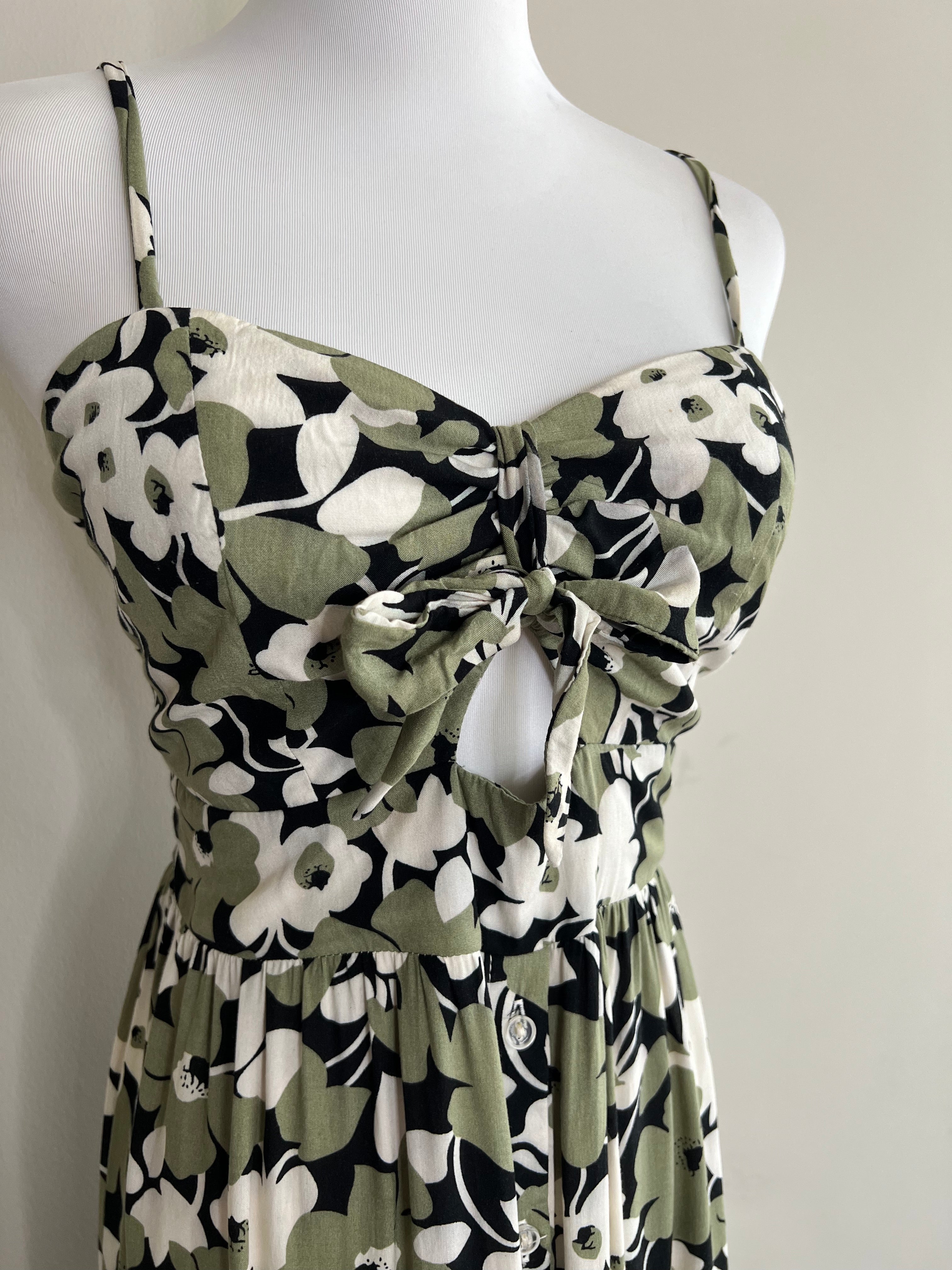 Floral Green Maxi dress - SYMA