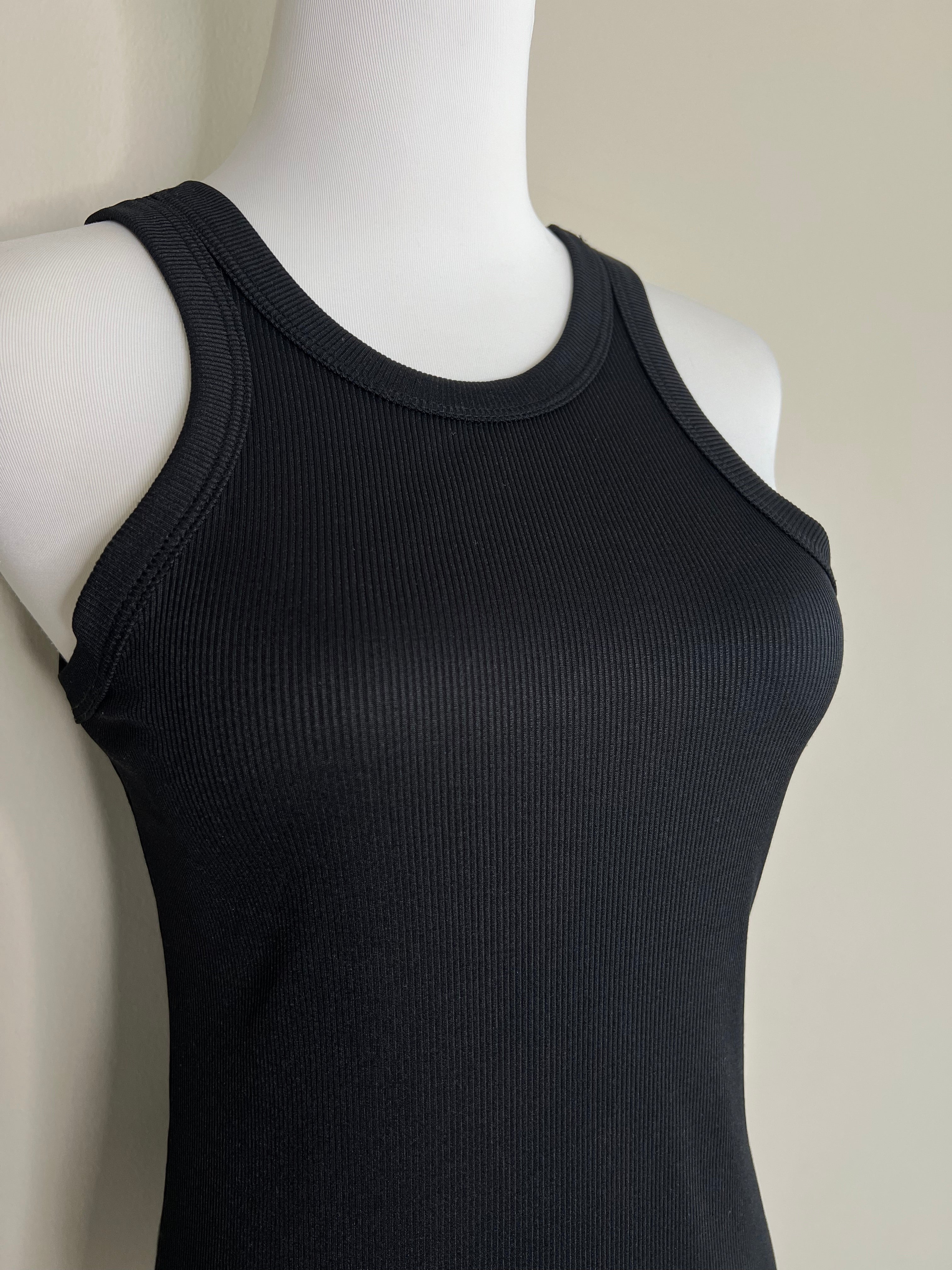 Black ribbed camisole tank top - IMPERIAL