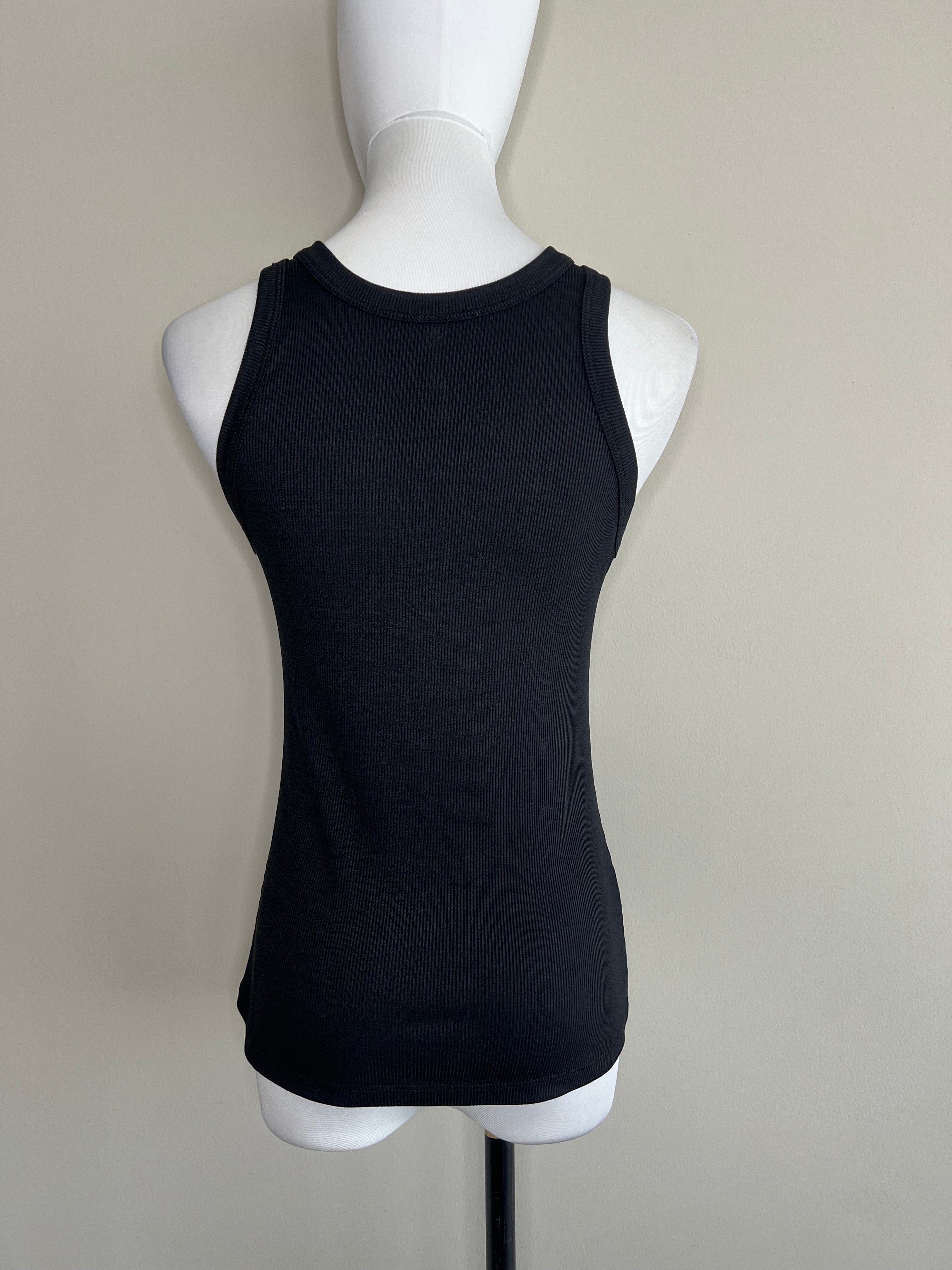 Black ribbed camisole tank top - IMPERIAL