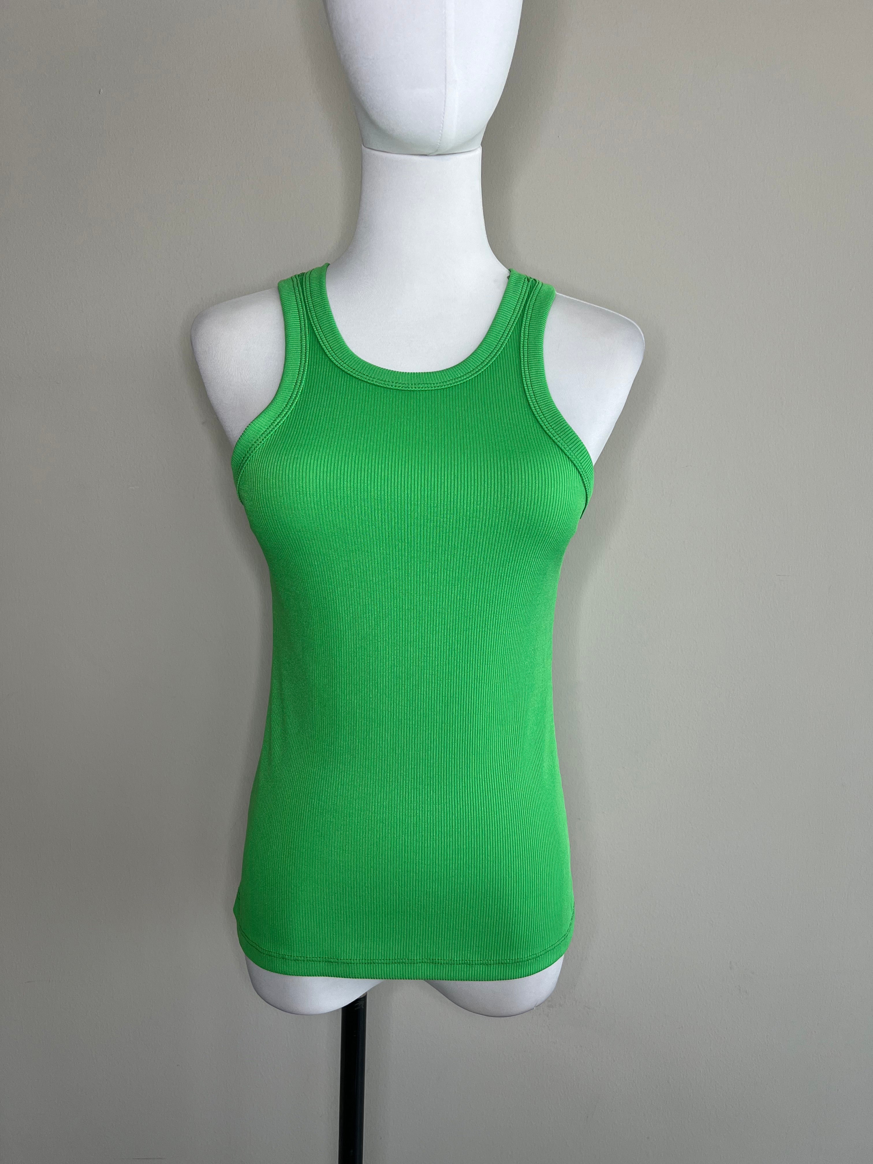 Green ribbed camisole tank top - IMPERIAL