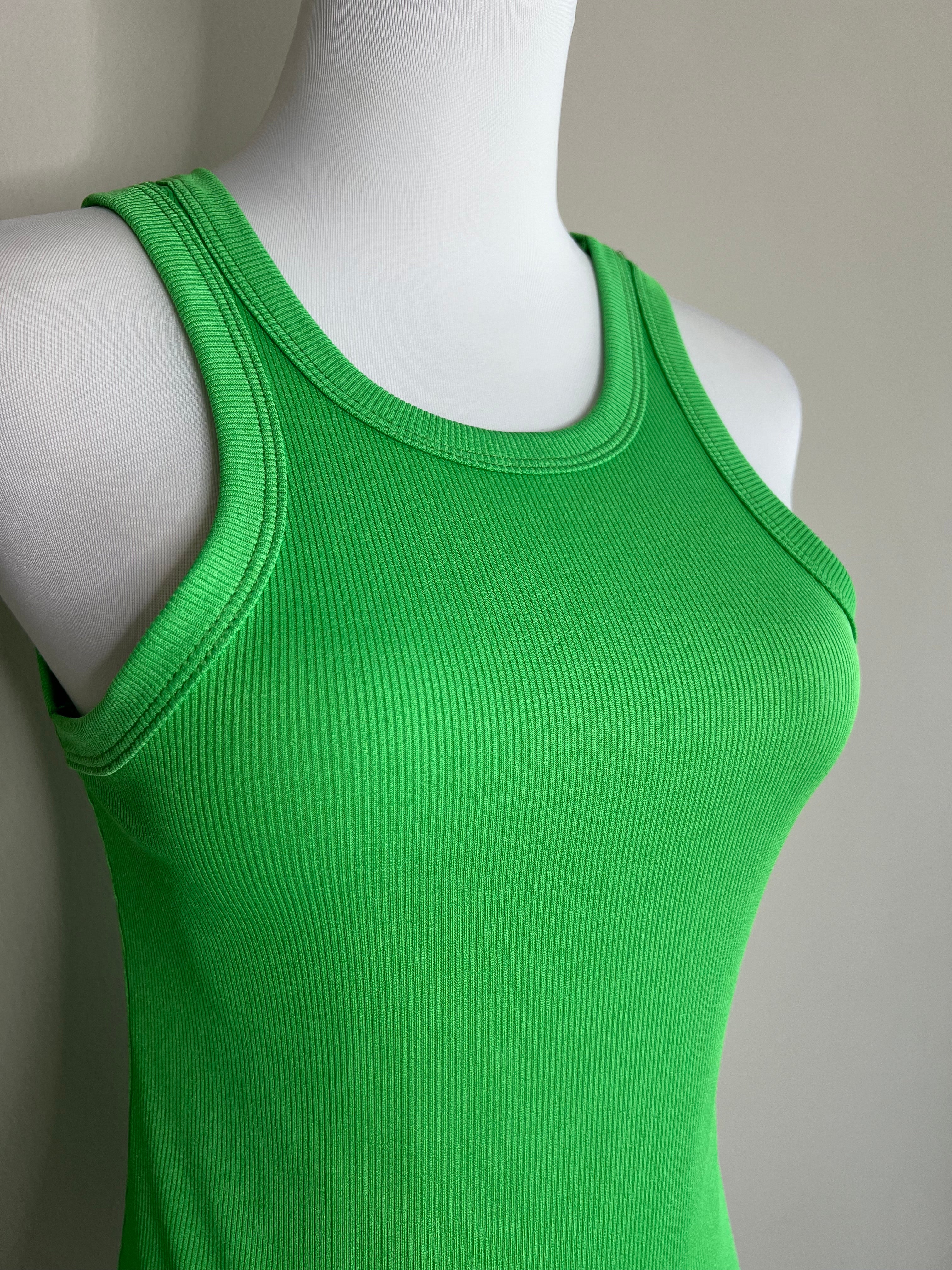 Green ribbed camisole tank top - IMPERIAL