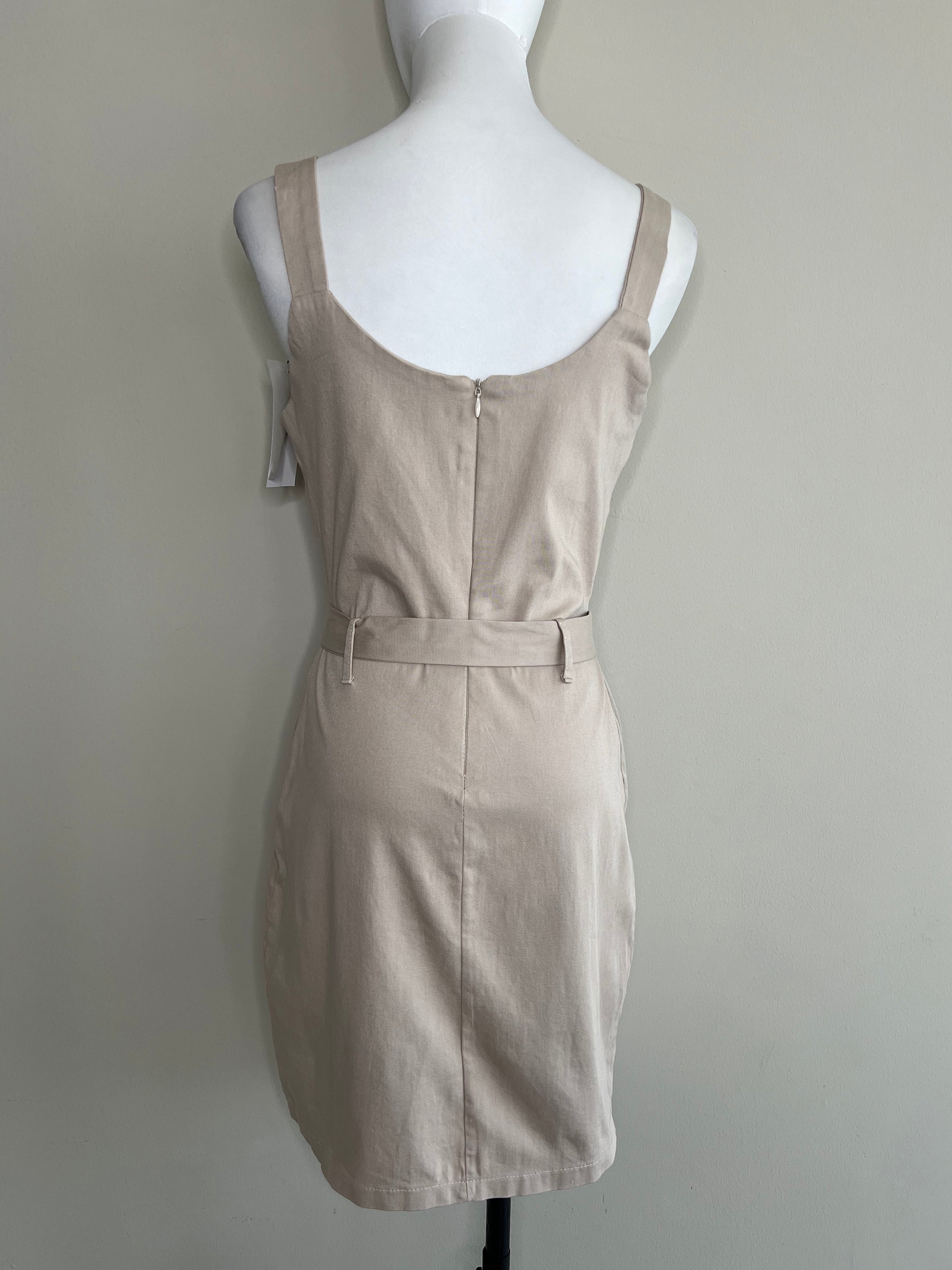 Khaki jumper vintage dress - KYVELI