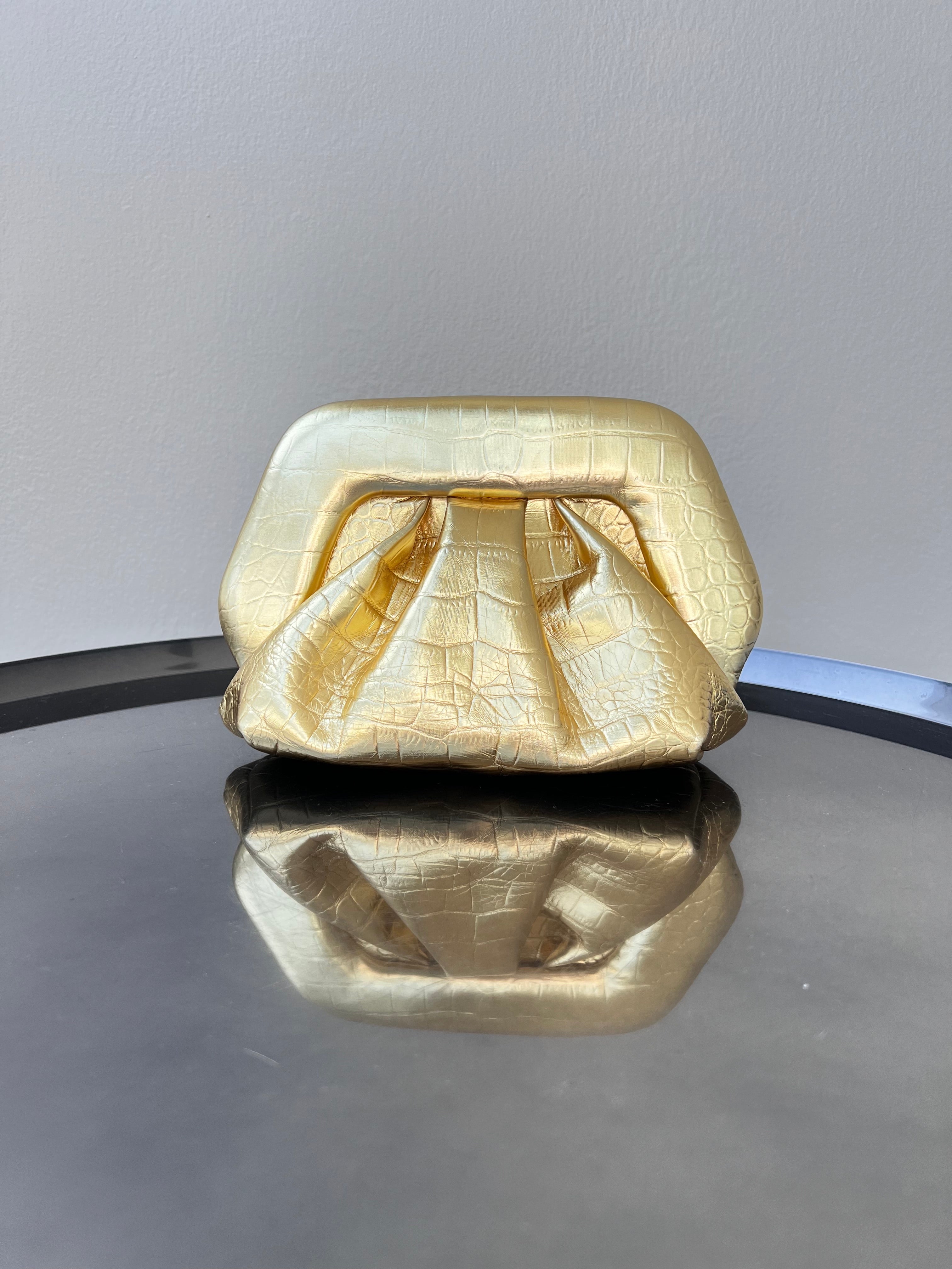 Gold themoiré tussy leather handbag - THEMOIRÈ