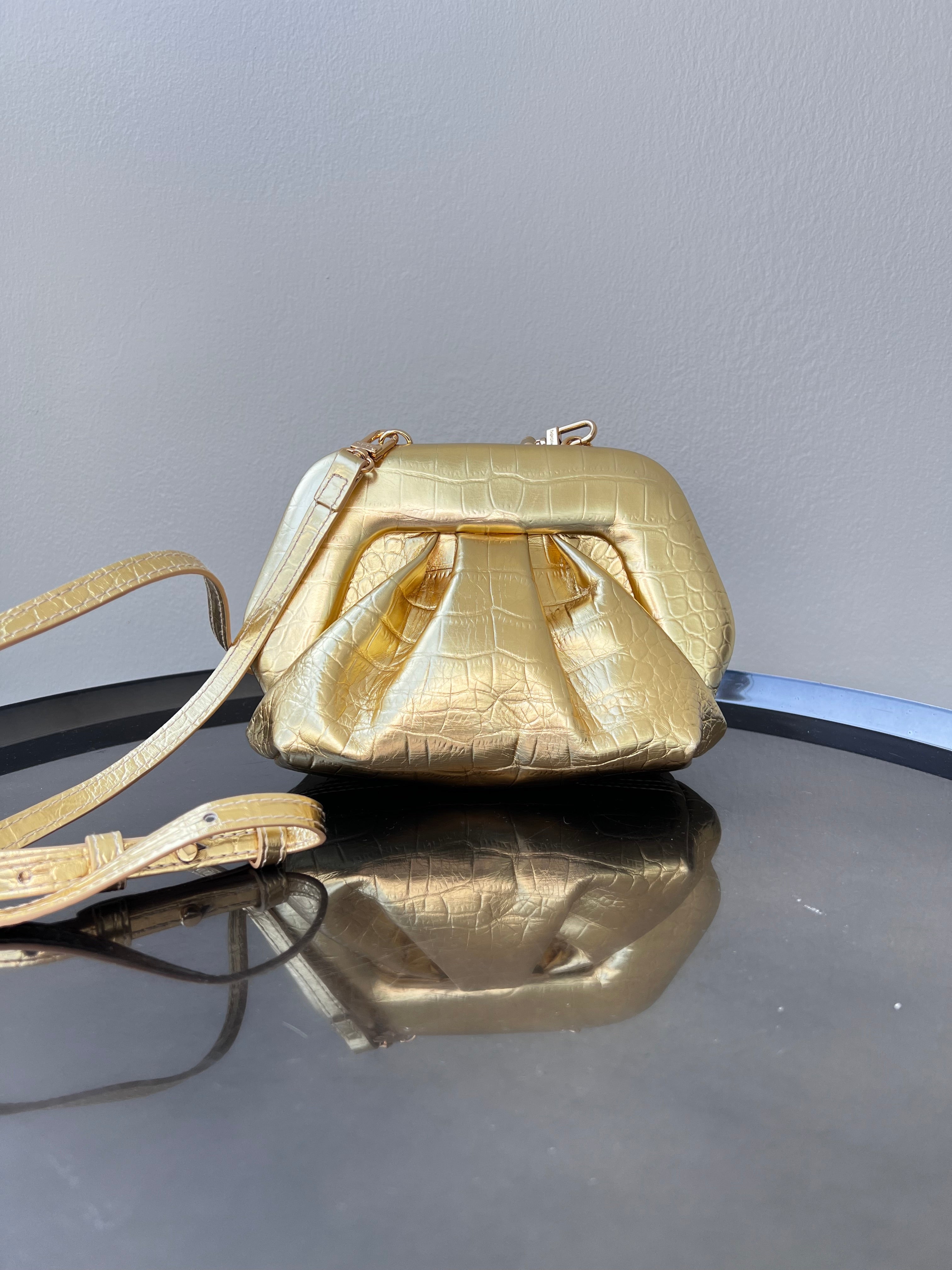 Gold themoiré tussy leather handbag - THEMOIRÈ