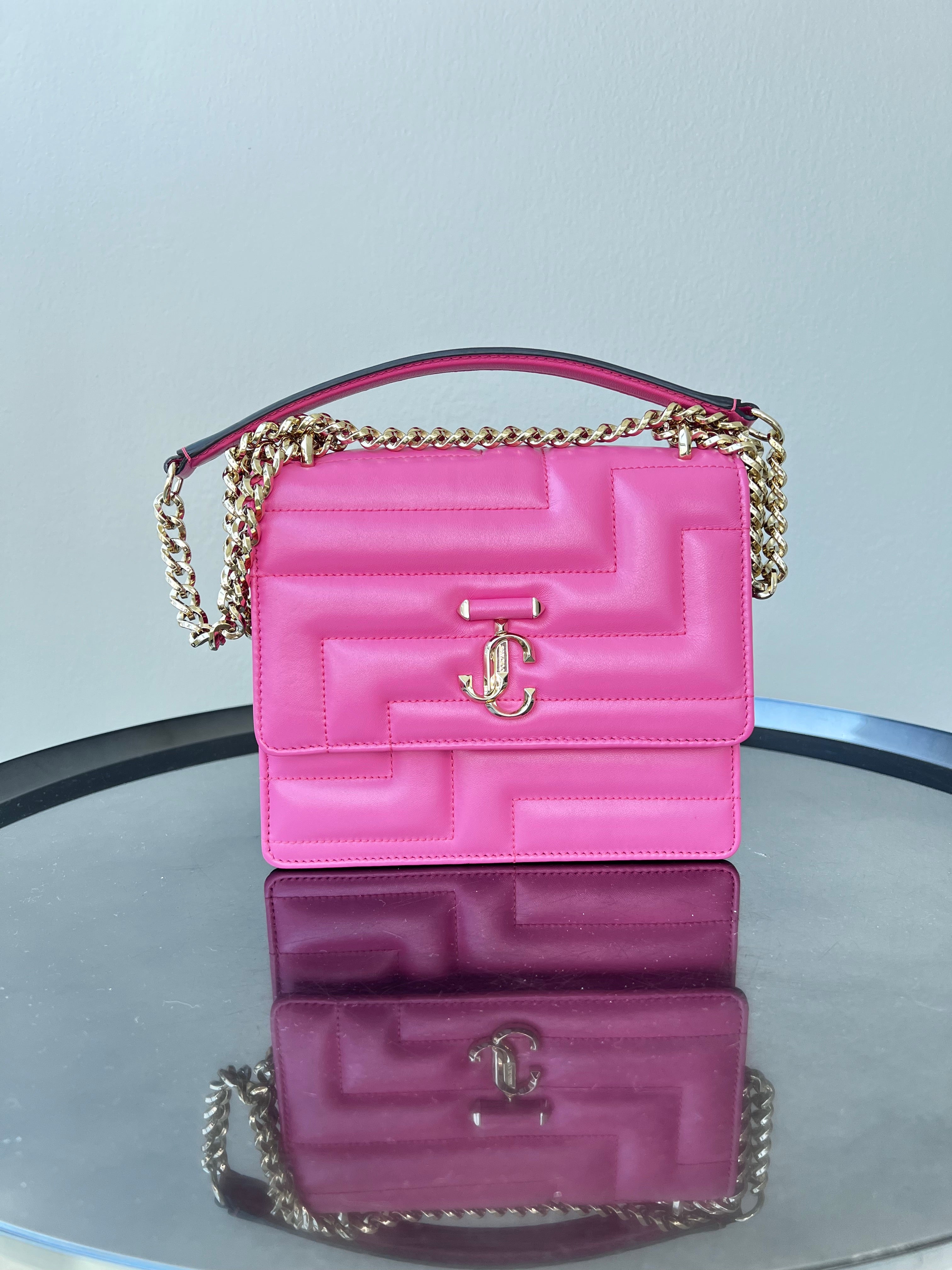 Pink leather varenne avenue quad shoulder bag - JIMMY CHOO