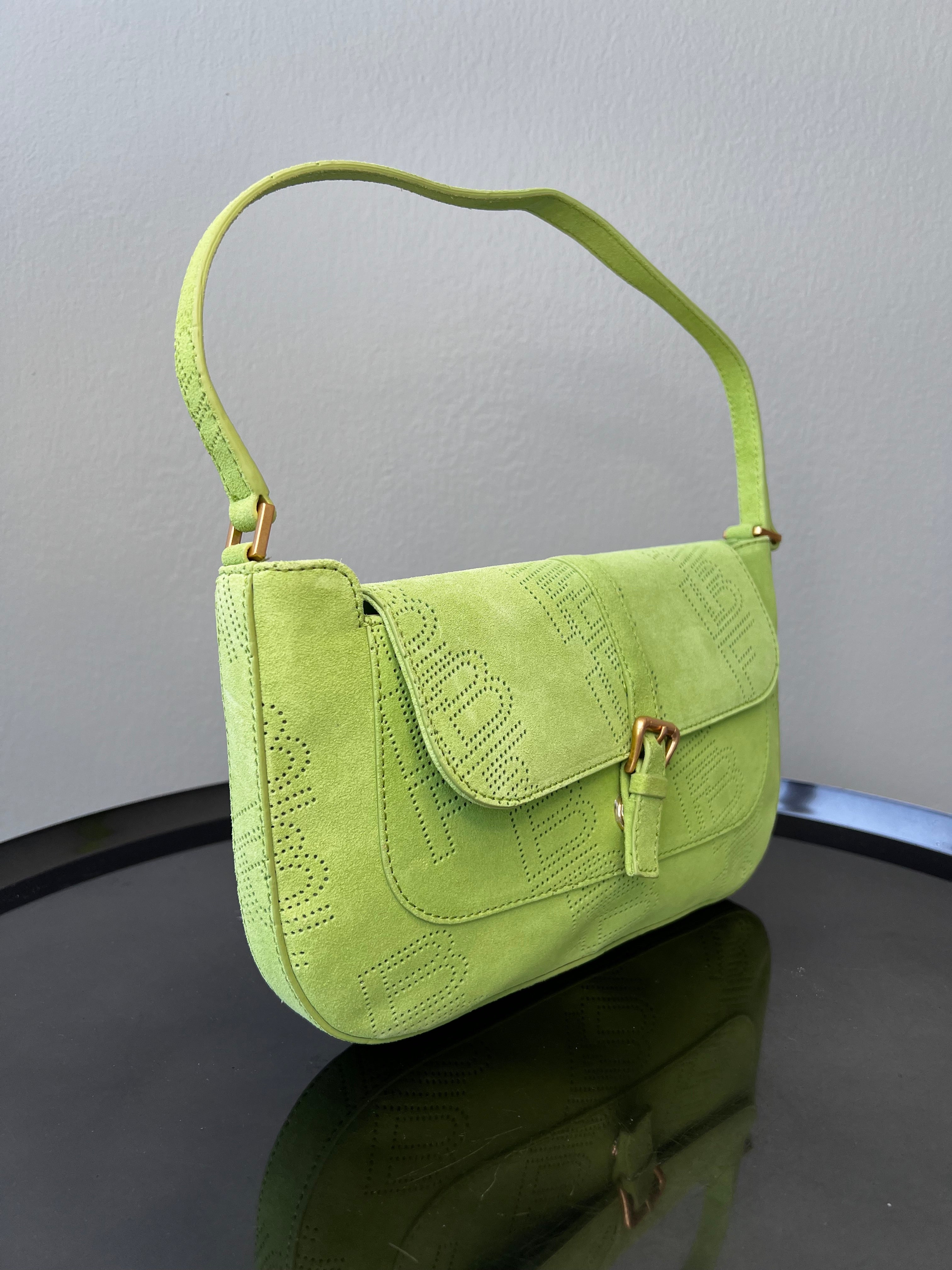 Lime green miranda calf leather handbag - BY FAR