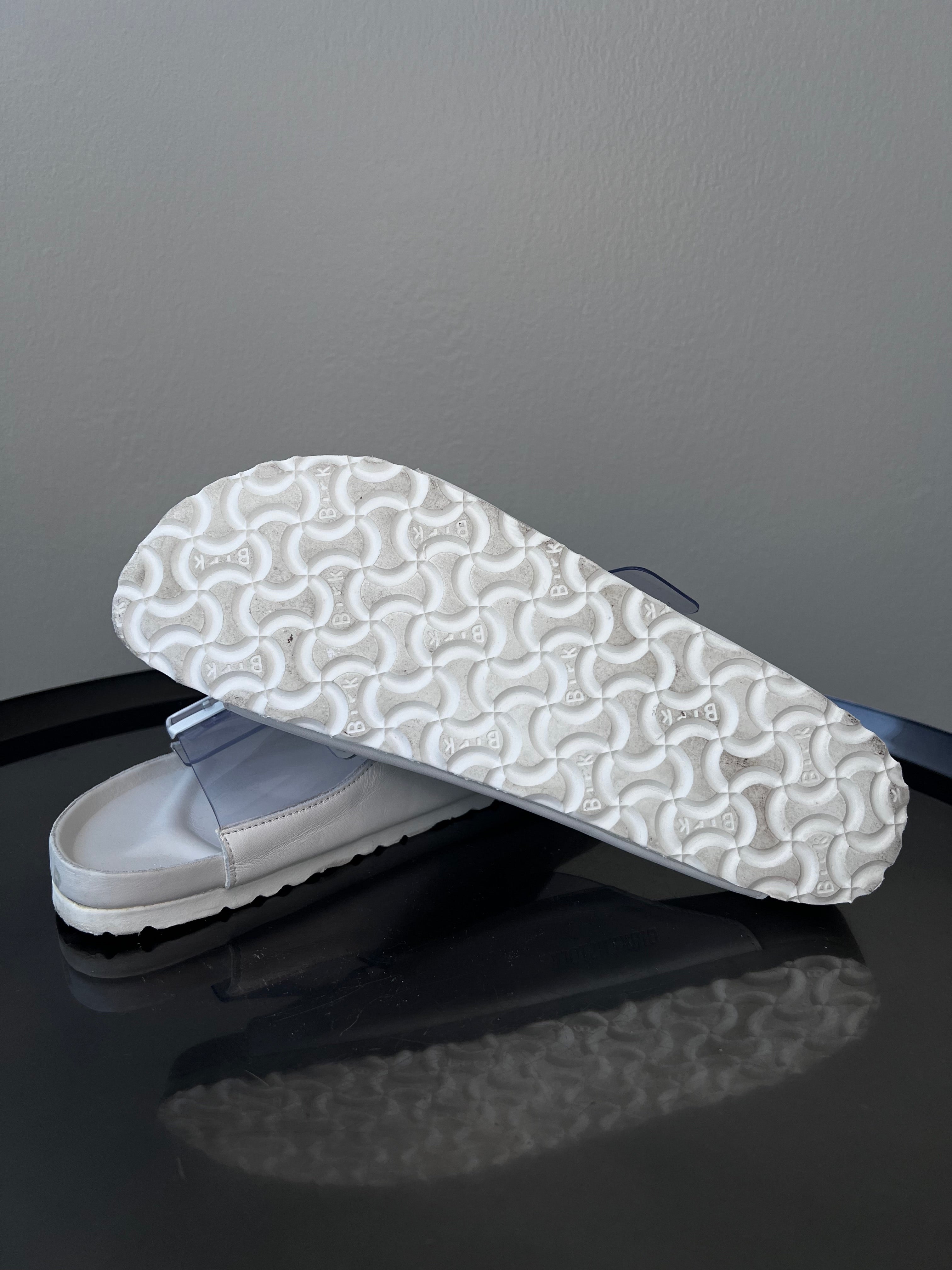 Manolo Blahnik Arizona Transparent PVC Flat Sandals - Birkenstock