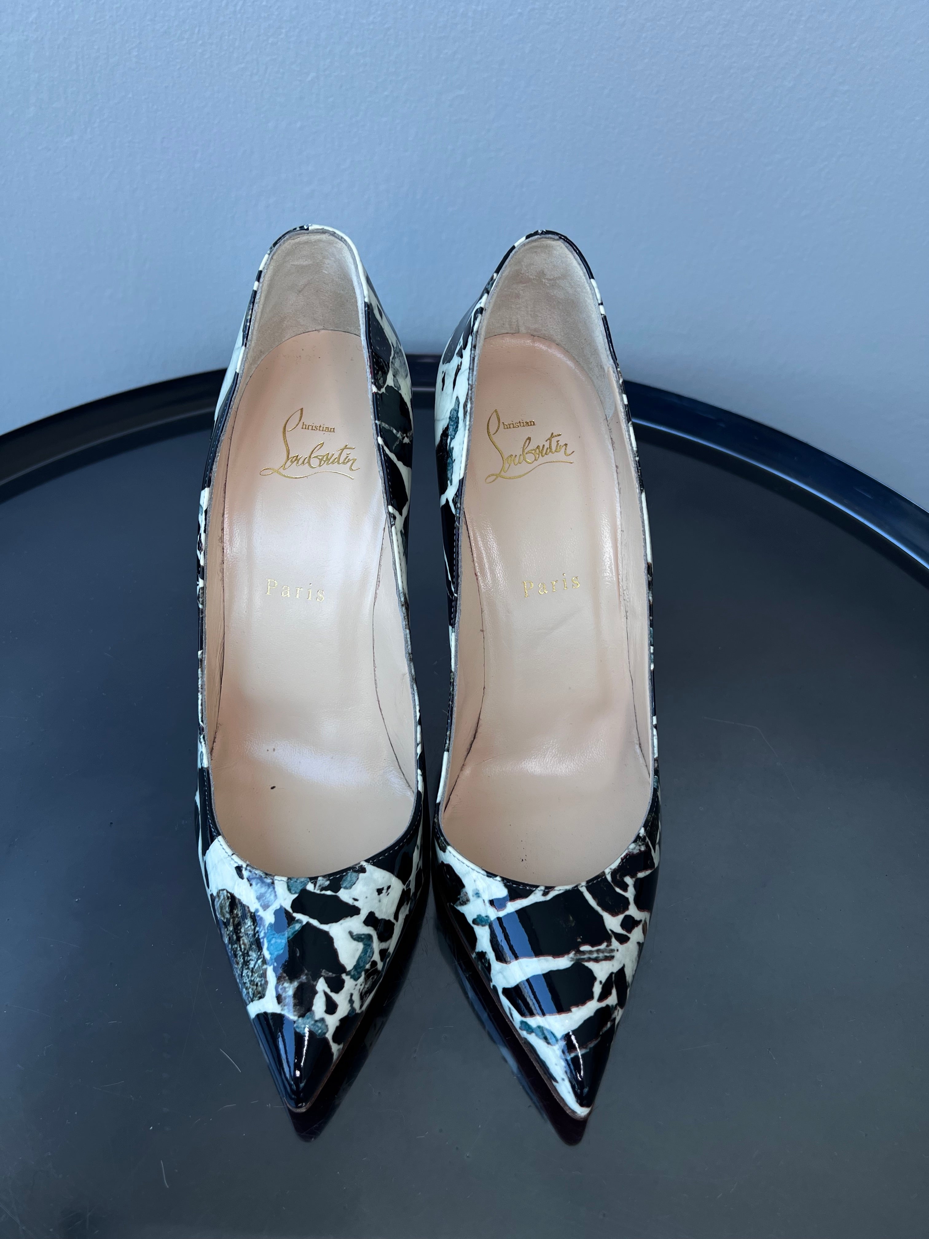 Multicolored stone print pointed toe stiletto heels. - CHRISTIAN LOUBOUTIN