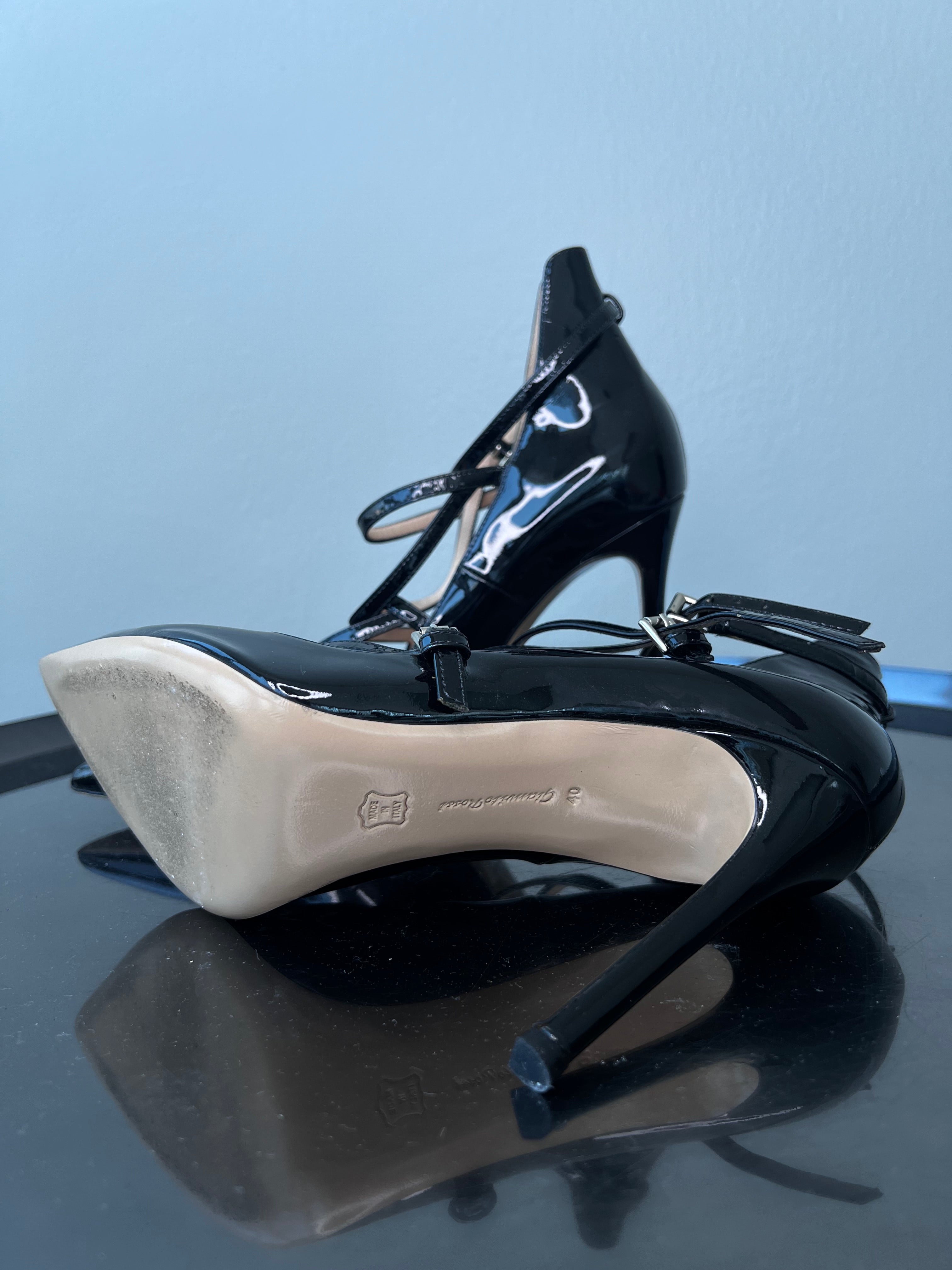 Black patent leather stilettoes heels - GIANVITO ROSSI