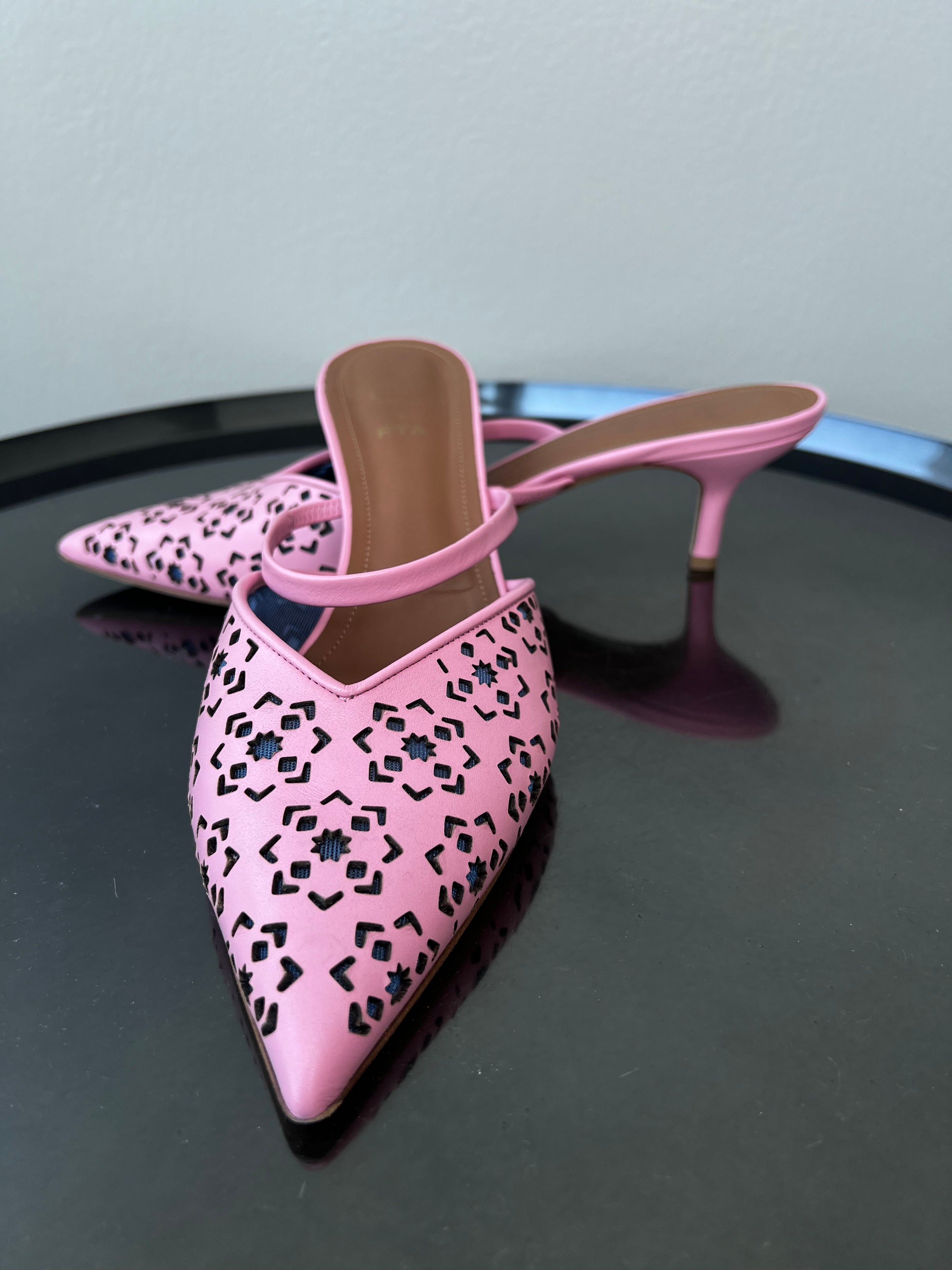 Pink marla mules kitten heel - MALONE SOULIERS X FTA