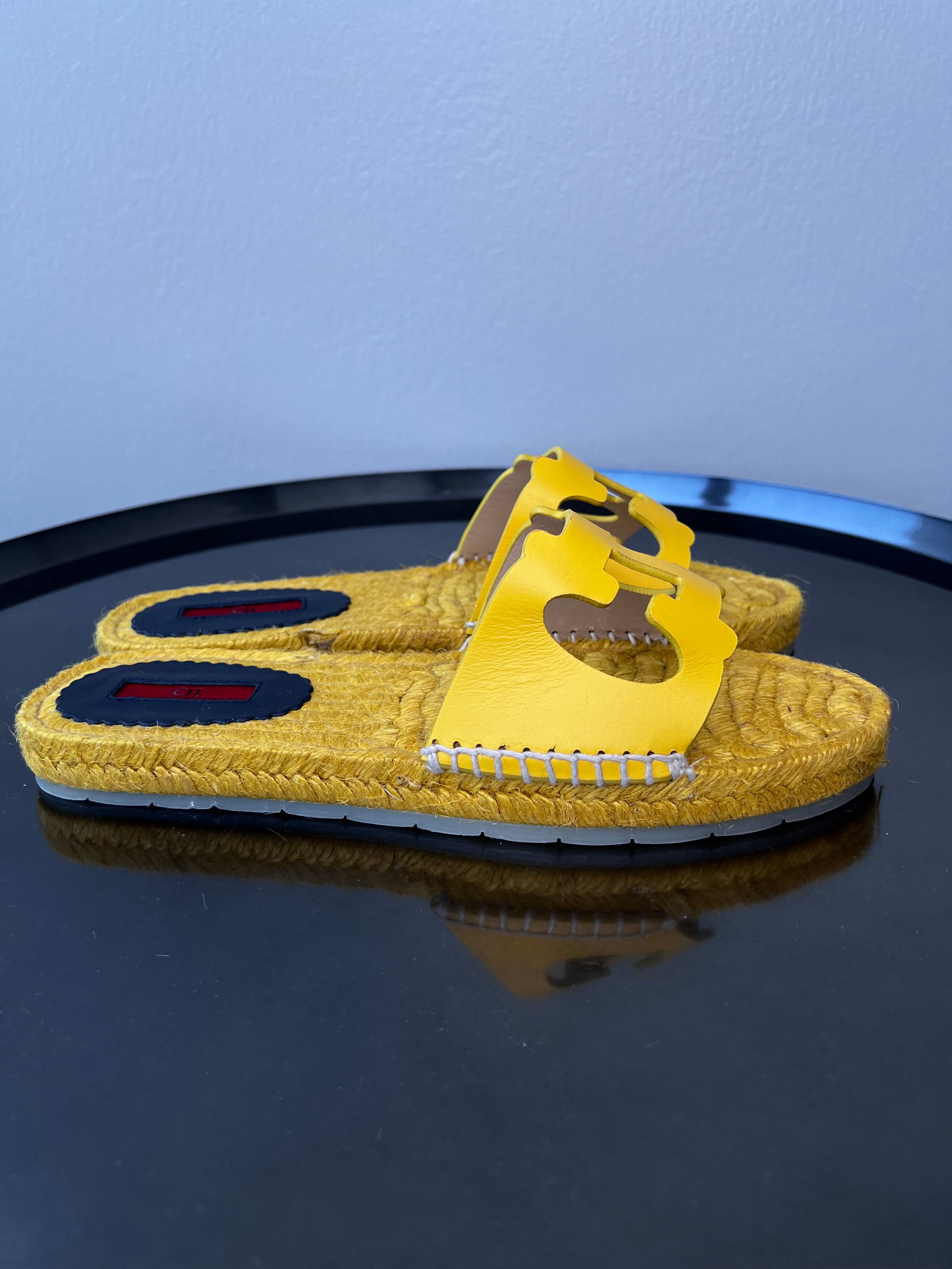 Yellow beachy espadrilles with platform - CAROLINA HERRERA