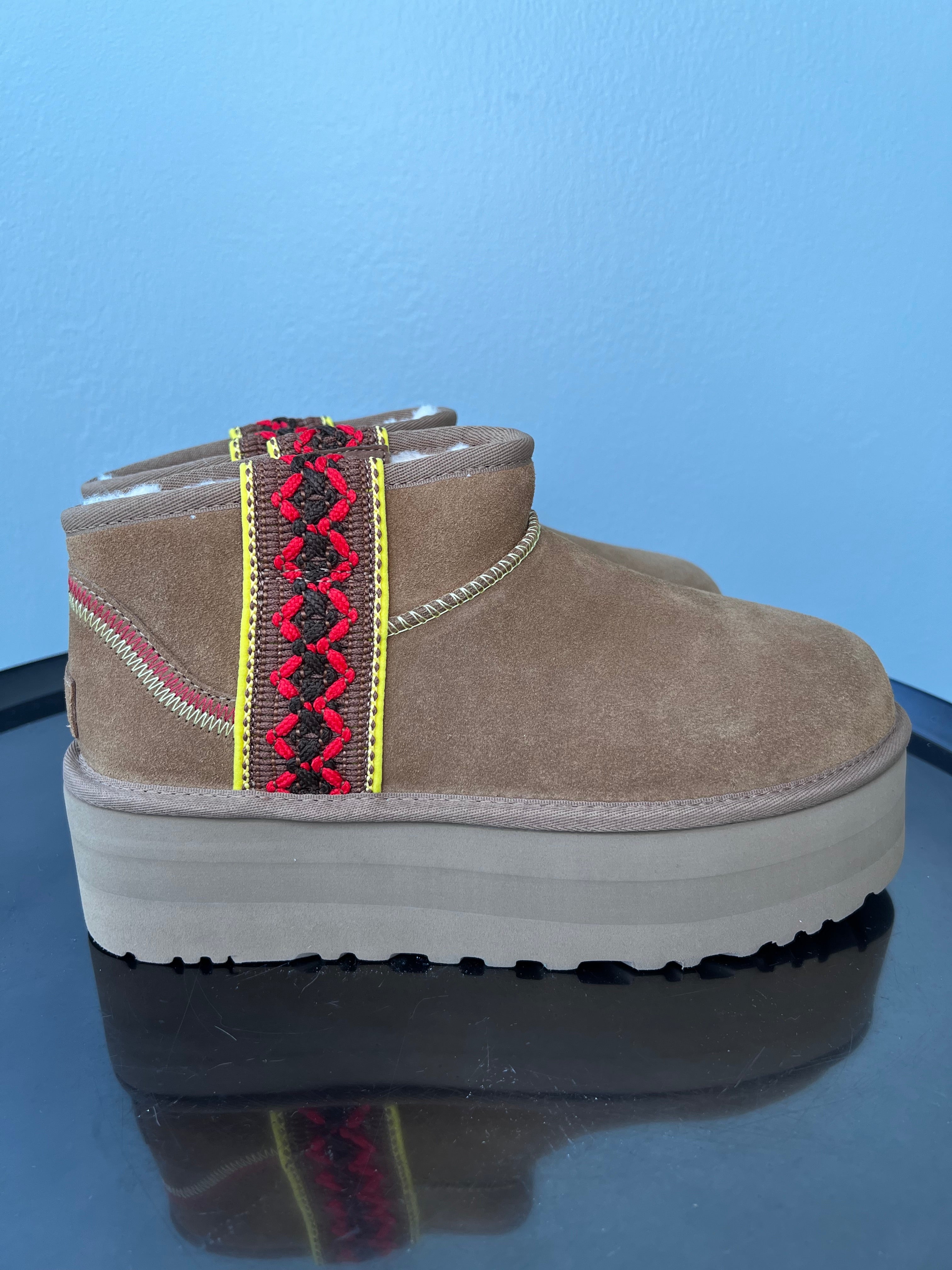 Brown Ultra mini braid platform boots - UGG