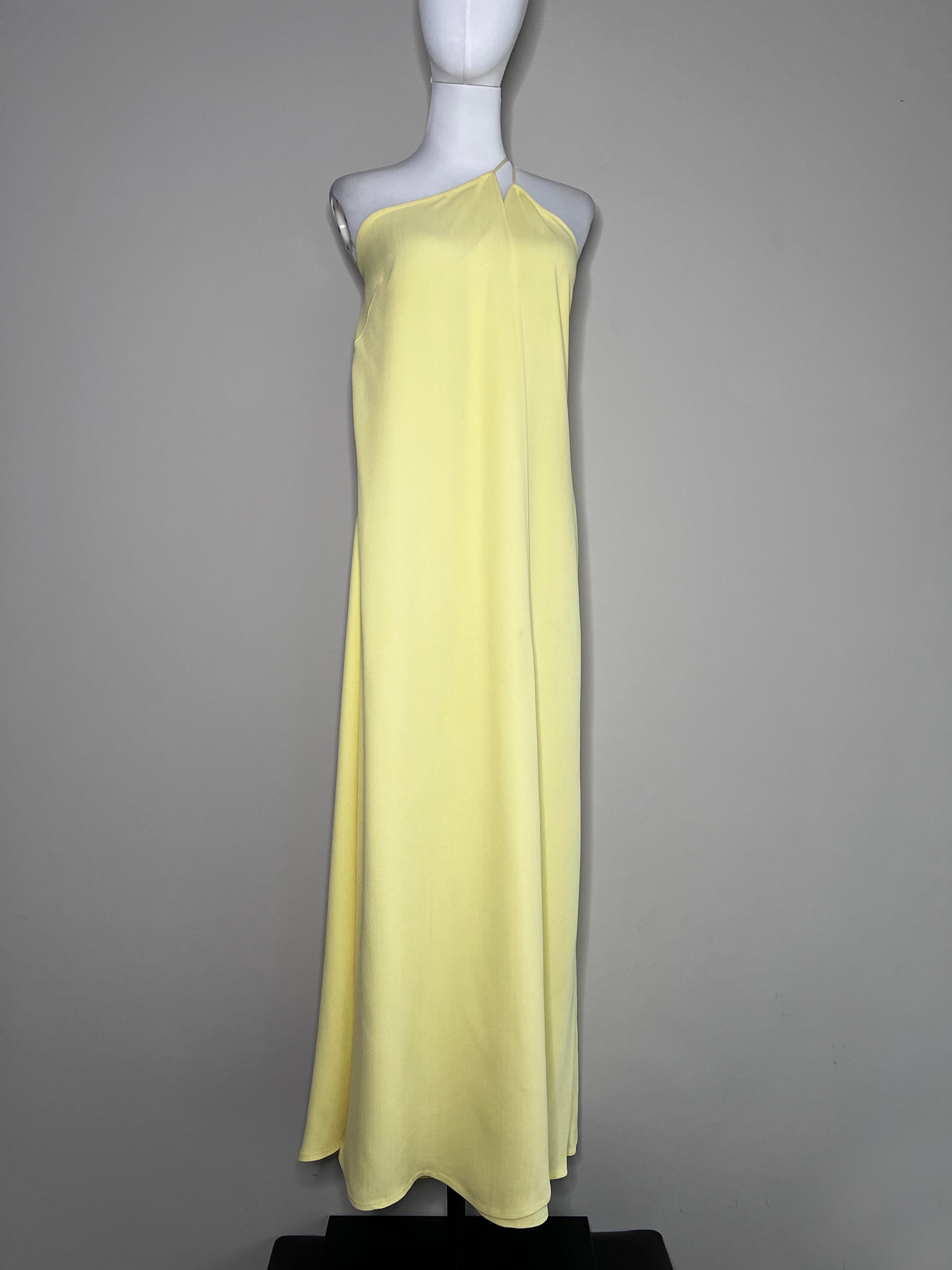 Yellow wrap front crepe maxi dress - VICTORIA BECKHAM