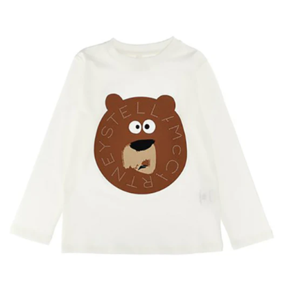 White longsleeve 'TEDDY' T-shirt - Stella McCartney Kids